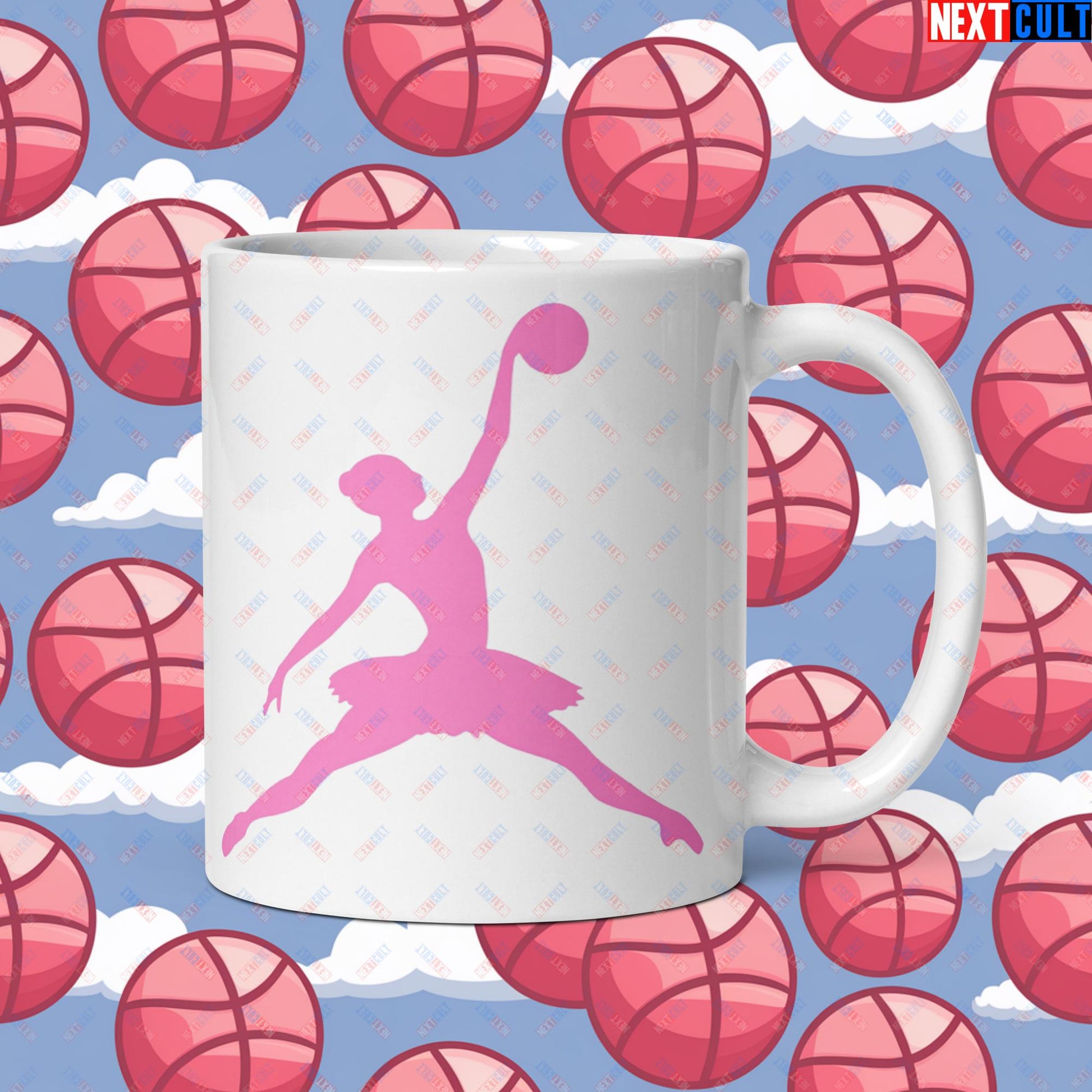 BALLERina Girl's Basketball Ballet Air Ballerina Women's Basketball White glossy mug Default Title Mugs Basketball WNBA Next Cult Brand