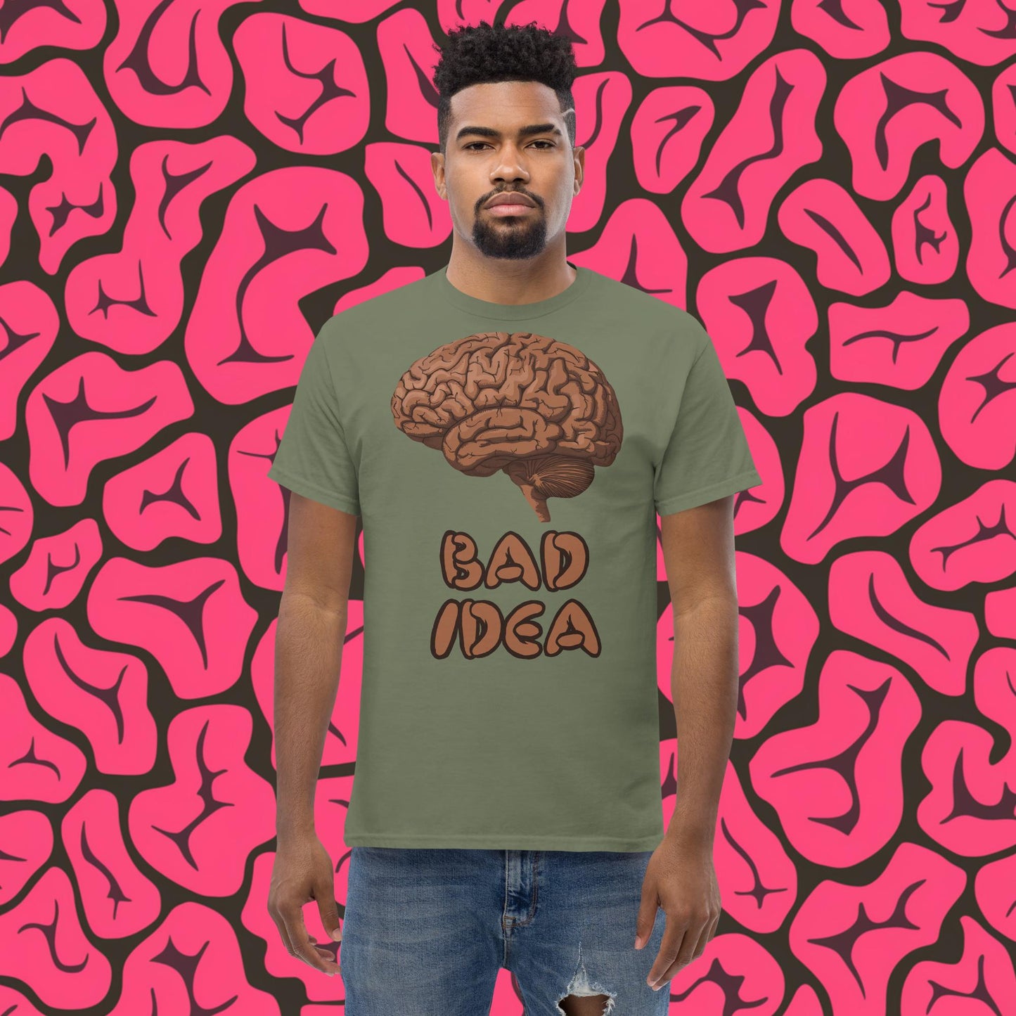 Bad Idea Shit Idea Brown Brains tee Next Cult Brand