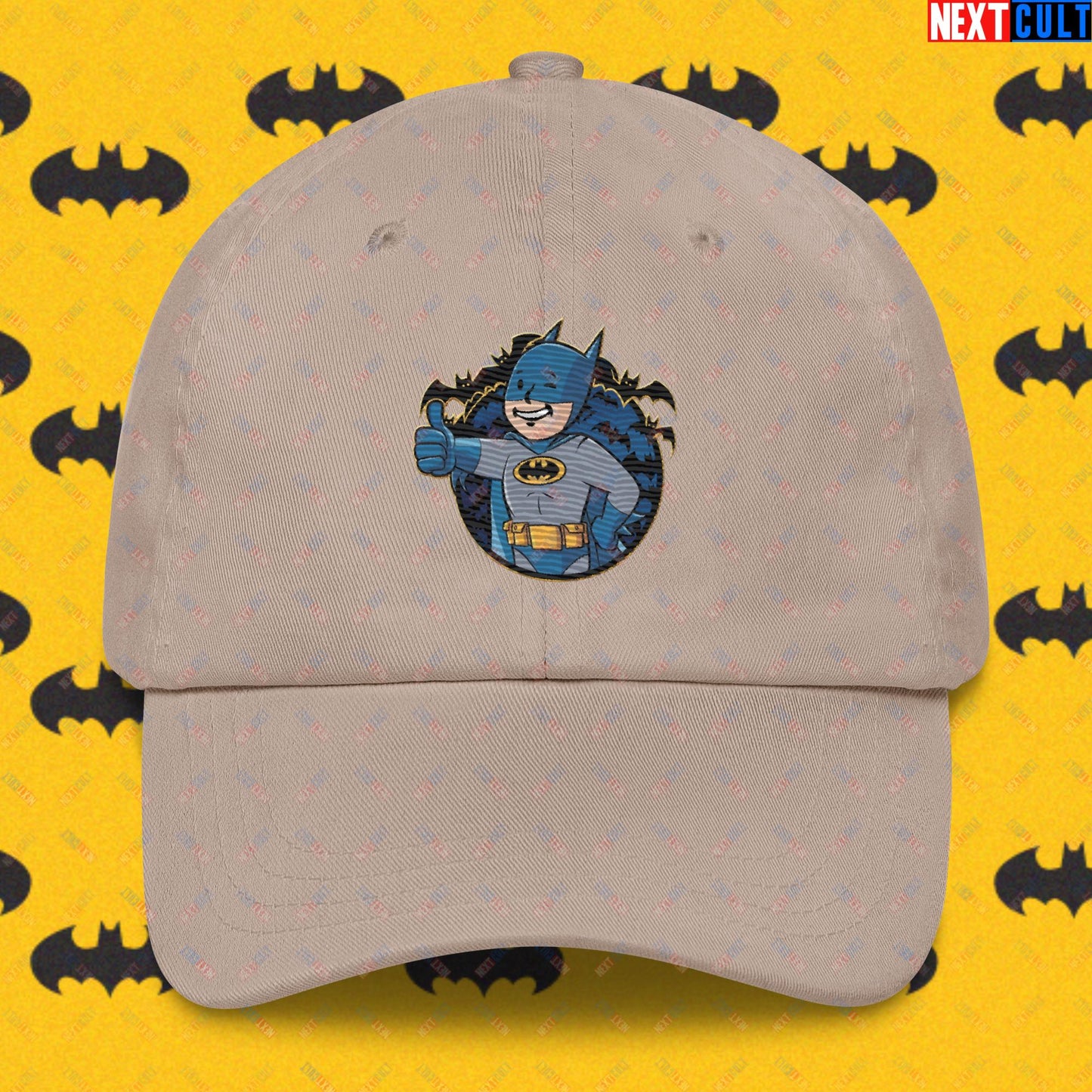 Bat Boy Batman Vault Boy Fallout Funny Cartoon Mashup Dad hat Next Cult Brand