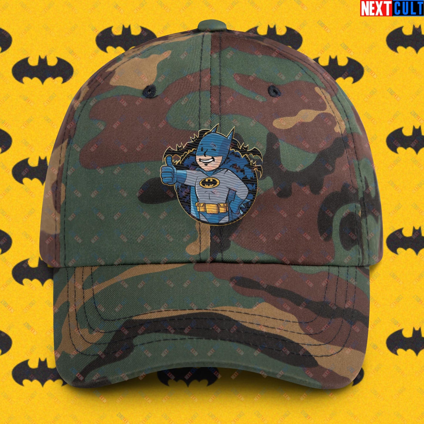 Bat Boy Batman Vault Boy Fallout Funny Cartoon Mashup Dad hat Next Cult Brand