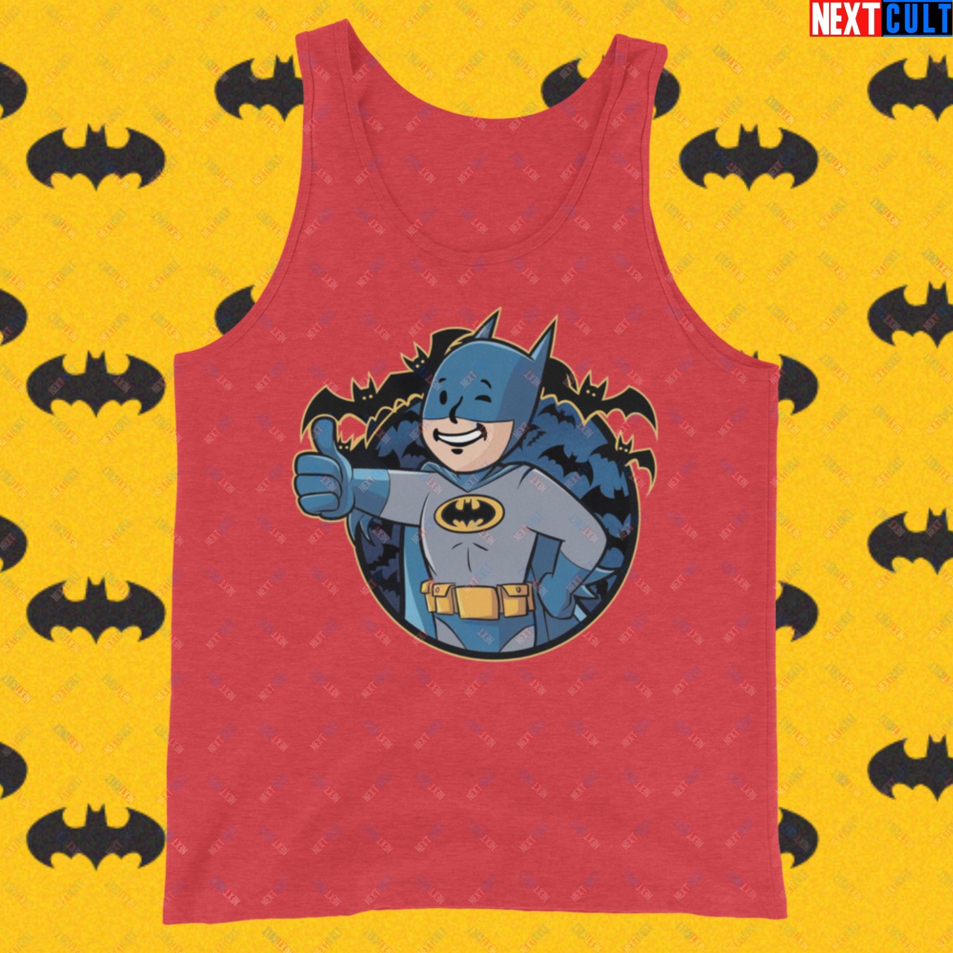 Bat Boy Batman Vault Boy Fallout Funny Cartoon Mashup Tank Top Next Cult Brand