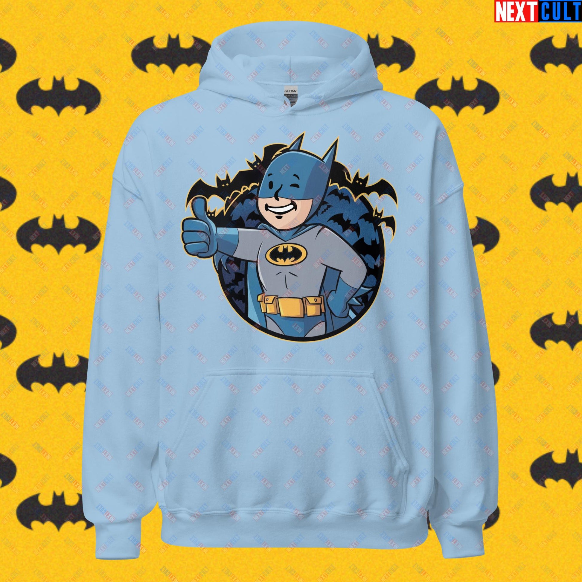 Bat Boy Batman Vault Boy Fallout Funny Cartoon Mashup Unisex Hoodie Next Cult Brand