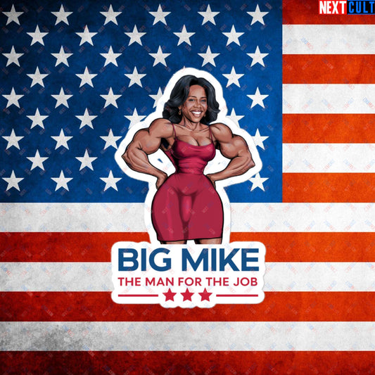 Big Mike Michelle Obama is a Man Funny Conspiracy Theory Bubble-free stickers 4″×4″ Stickers Conspiracy Theories Democrats Obama Politics Next Cult Brand