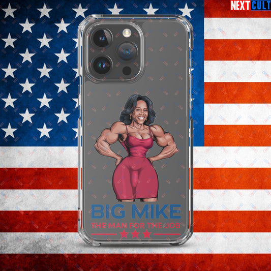 Big Mike Michelle Obama is a Man Funny Conspiracy Theory Clear Case for iPhone iPhone 15 Pro Max Mobile Phone Cases Conspiracy Theories Democrats Obama Politics Next Cult Brand