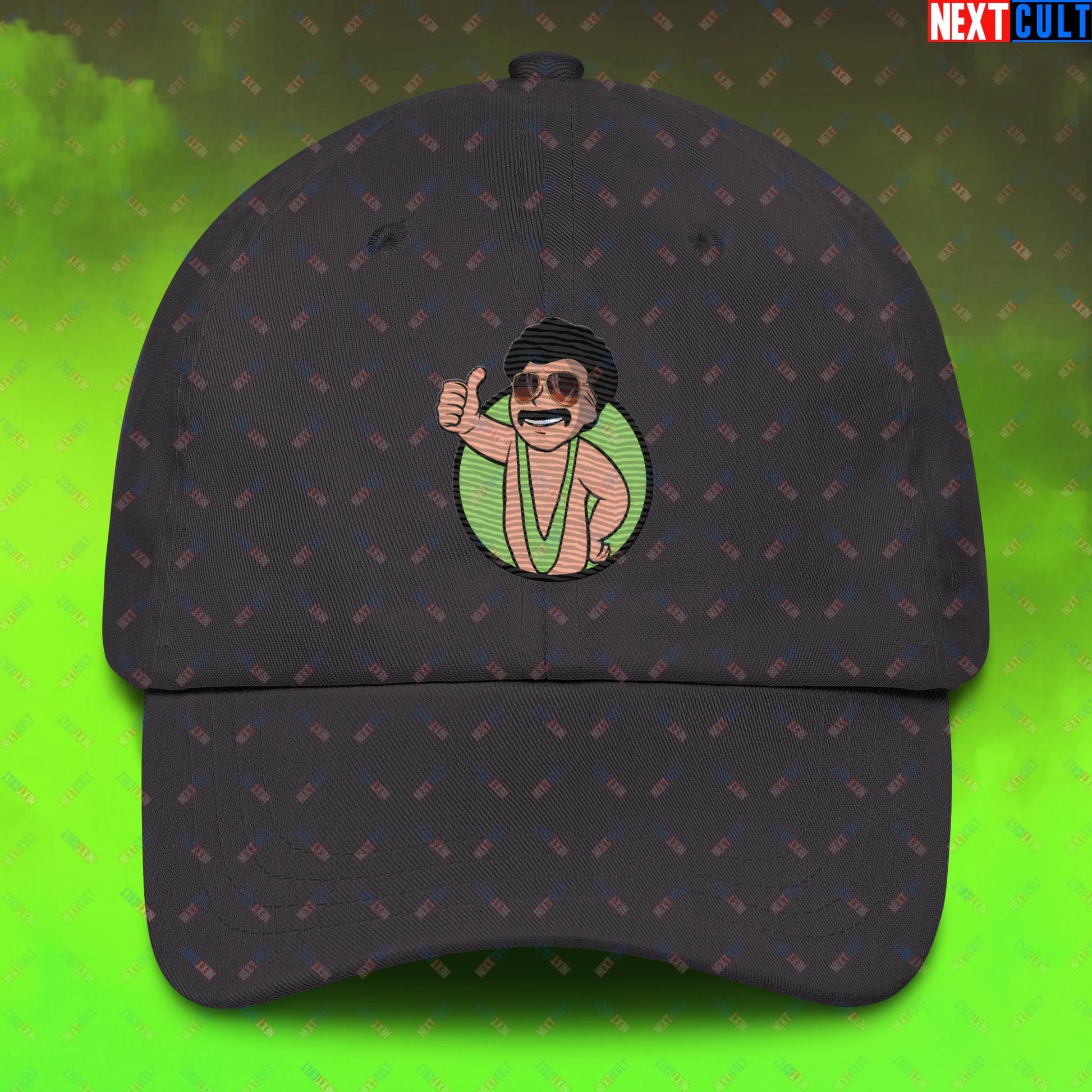 Bikini Boy Borat Vault Boy Fallout Funny Meme Cartoon Mashup Dad hat Next Cult Brand