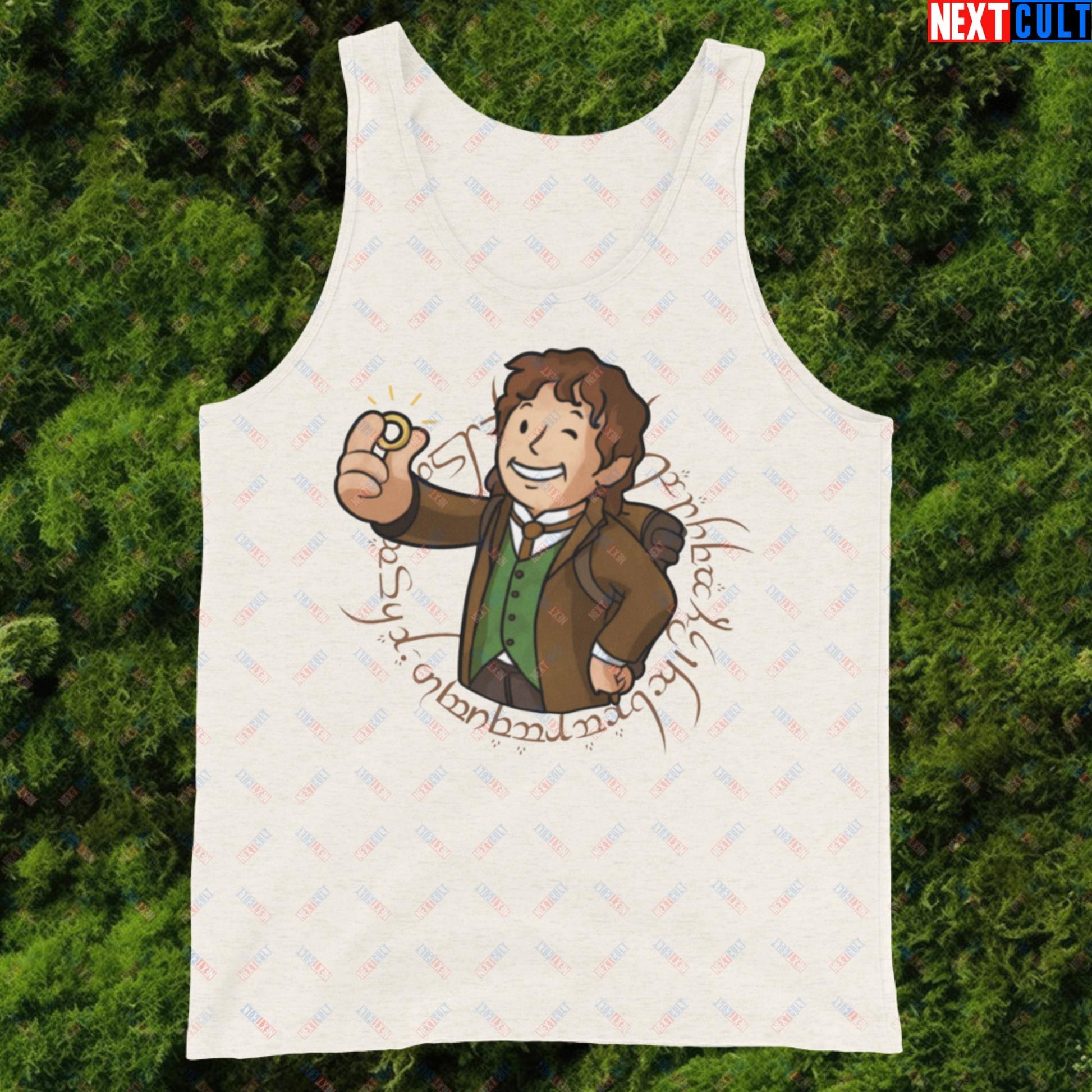 Bilboy Bilbo Baggins Lord of the Rings Vault Boy Fallout Funny Cartoon Mashup Tank Top Next Cult Brand