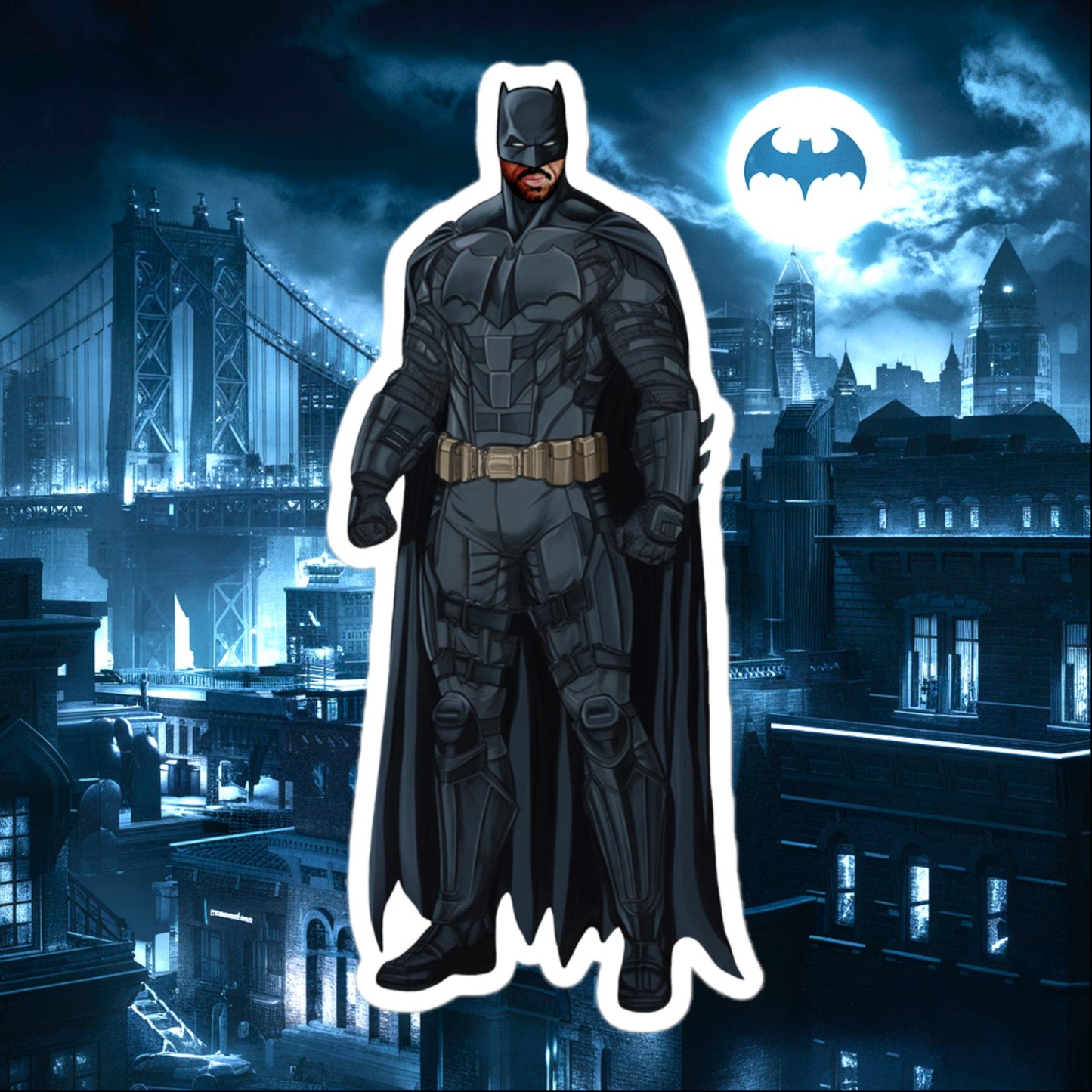 Black Batman Blackman Superheroes Bubble-free stickers Next Cult Brand