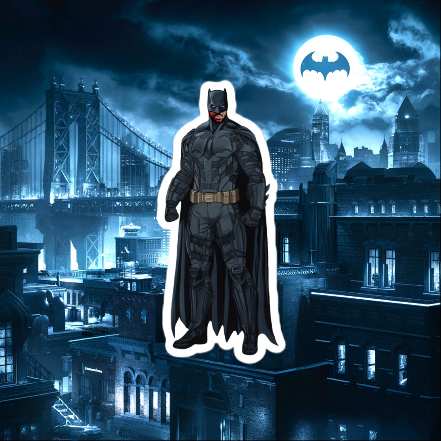 Black Batman Blackman Superheroes Bubble-free stickers Next Cult Brand