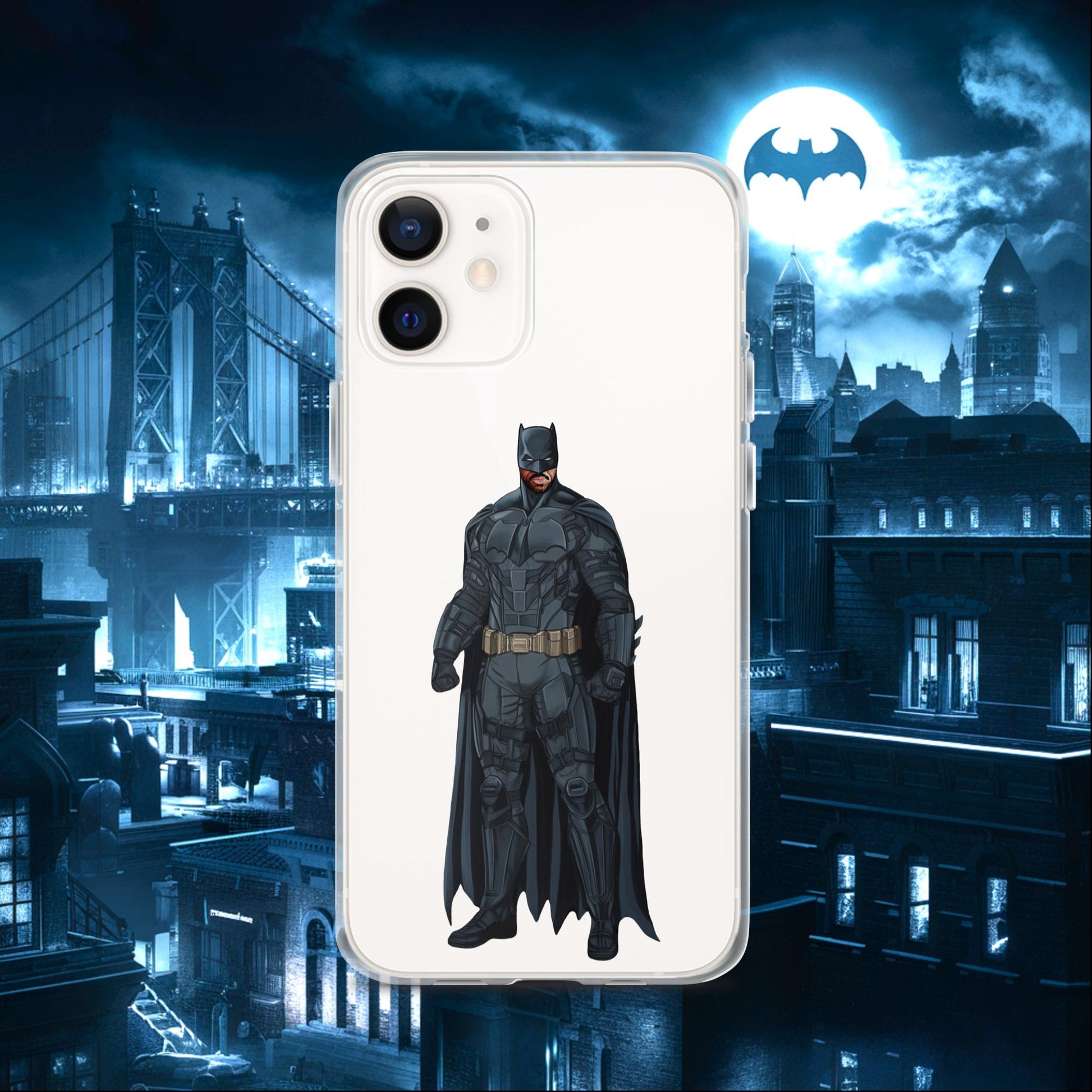 Black Batman Blackman Superheroes Clear Case for iPhone Next Cult Brand