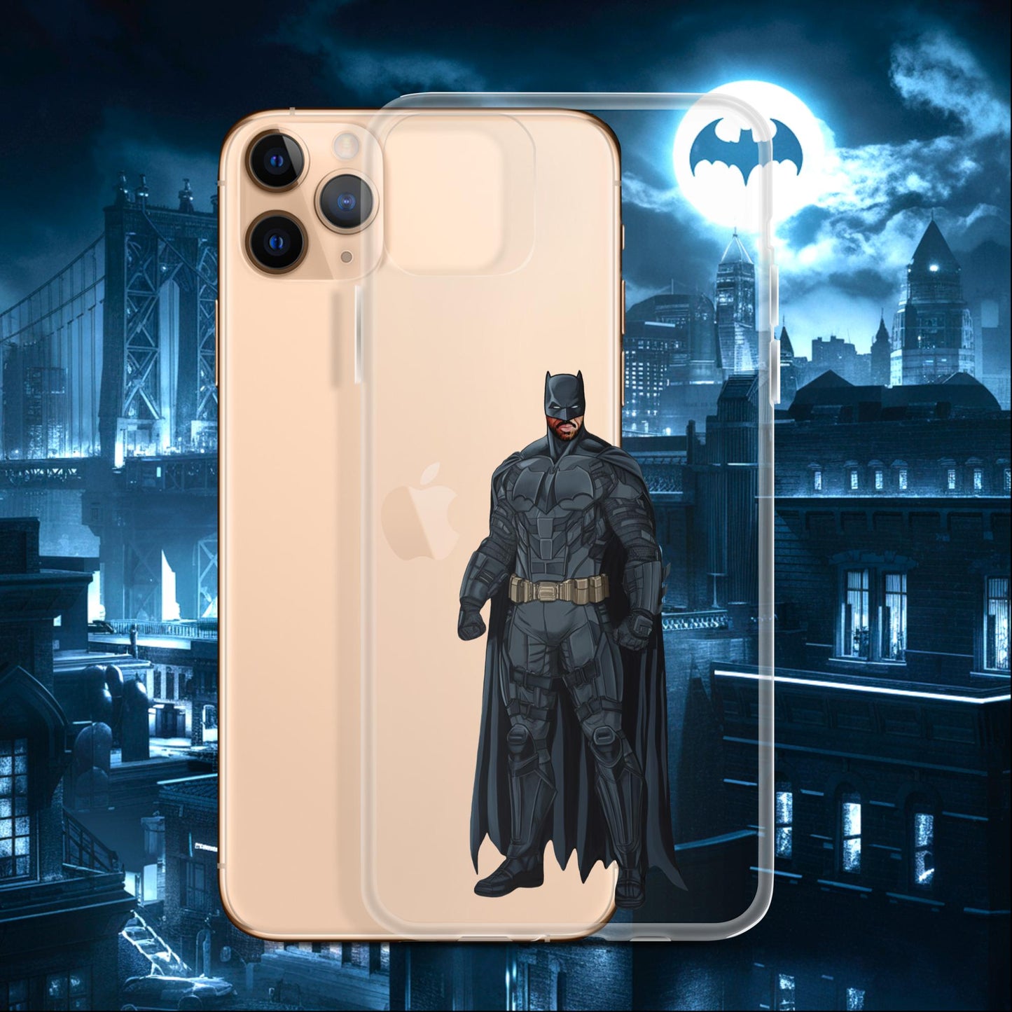 Black Batman Blackman Superheroes Clear Case for iPhone Next Cult Brand
