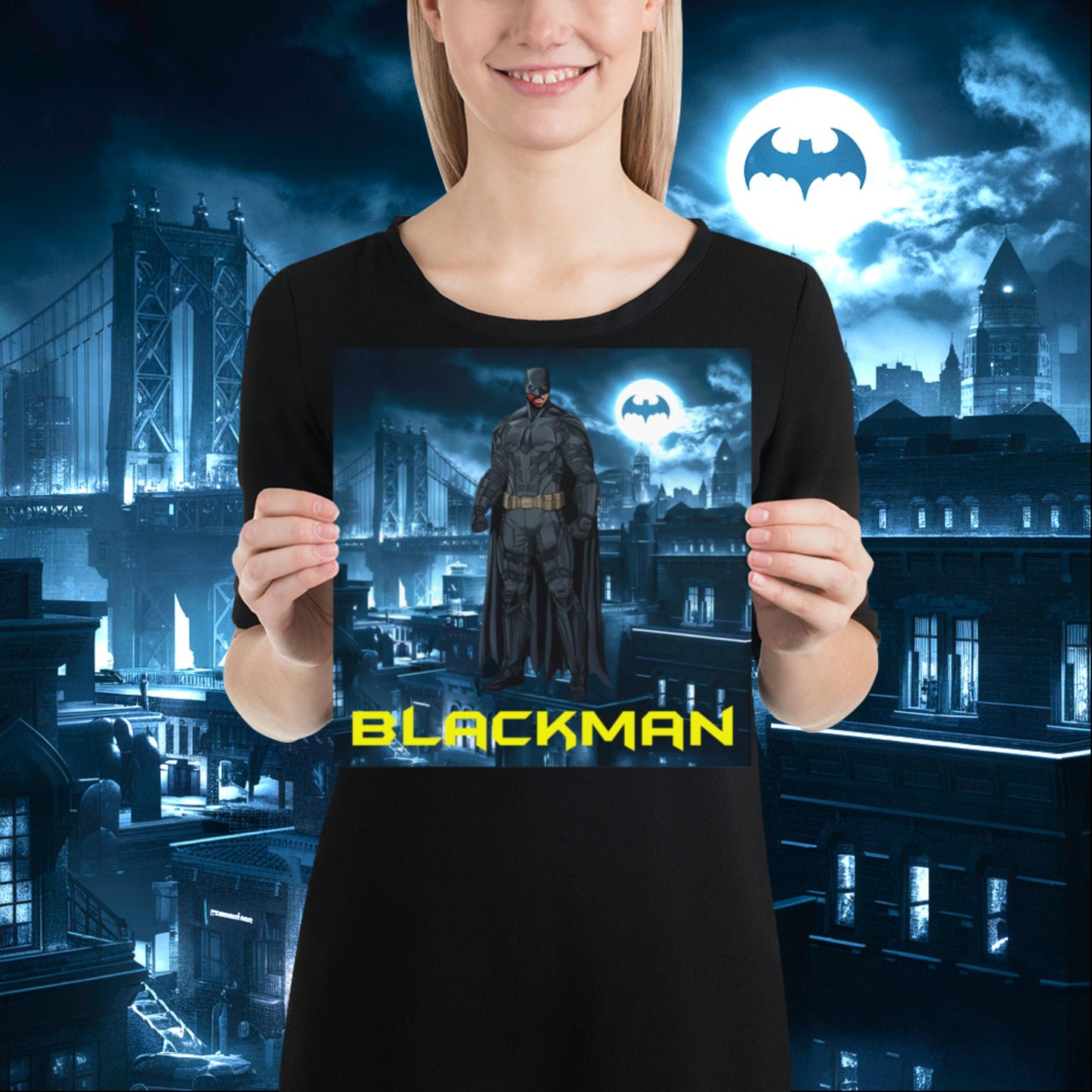 Blackman Batman Black Superhero Poster Next Cult Brand