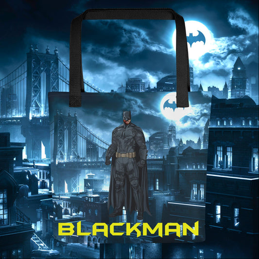Blackman Batman Black Superhero Tote bag Next Cult Brand