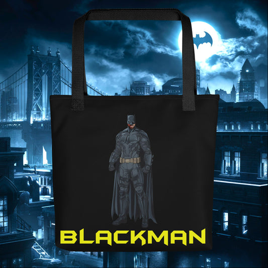 Blackman Batman Black Superhero Tote bag Next Cult Brand
