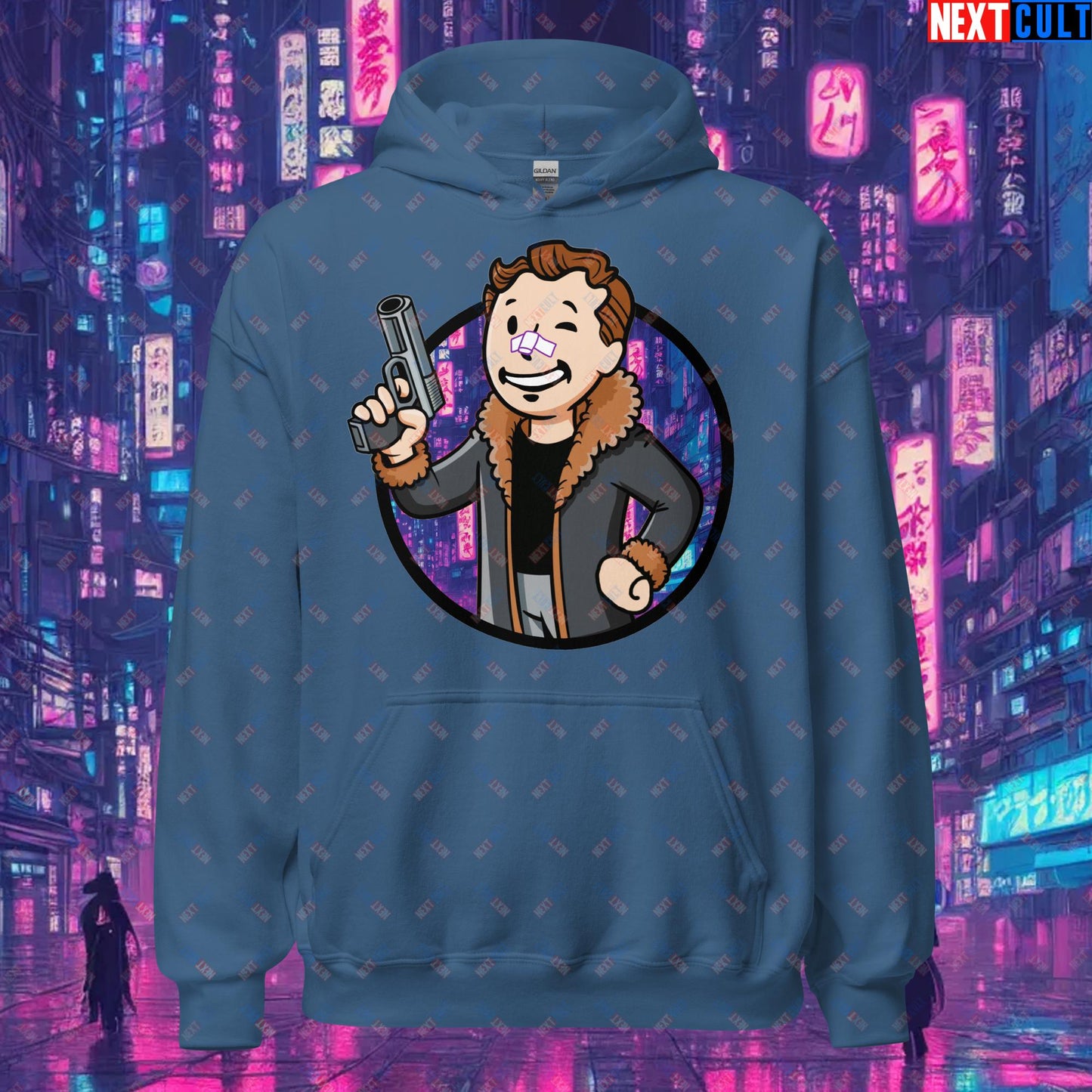 Blade Runner 2049 Ryan Gosling Vault Boy Fallout Funny Meme Cartoon Mashup Unisex Hoodie Next Cult Brand