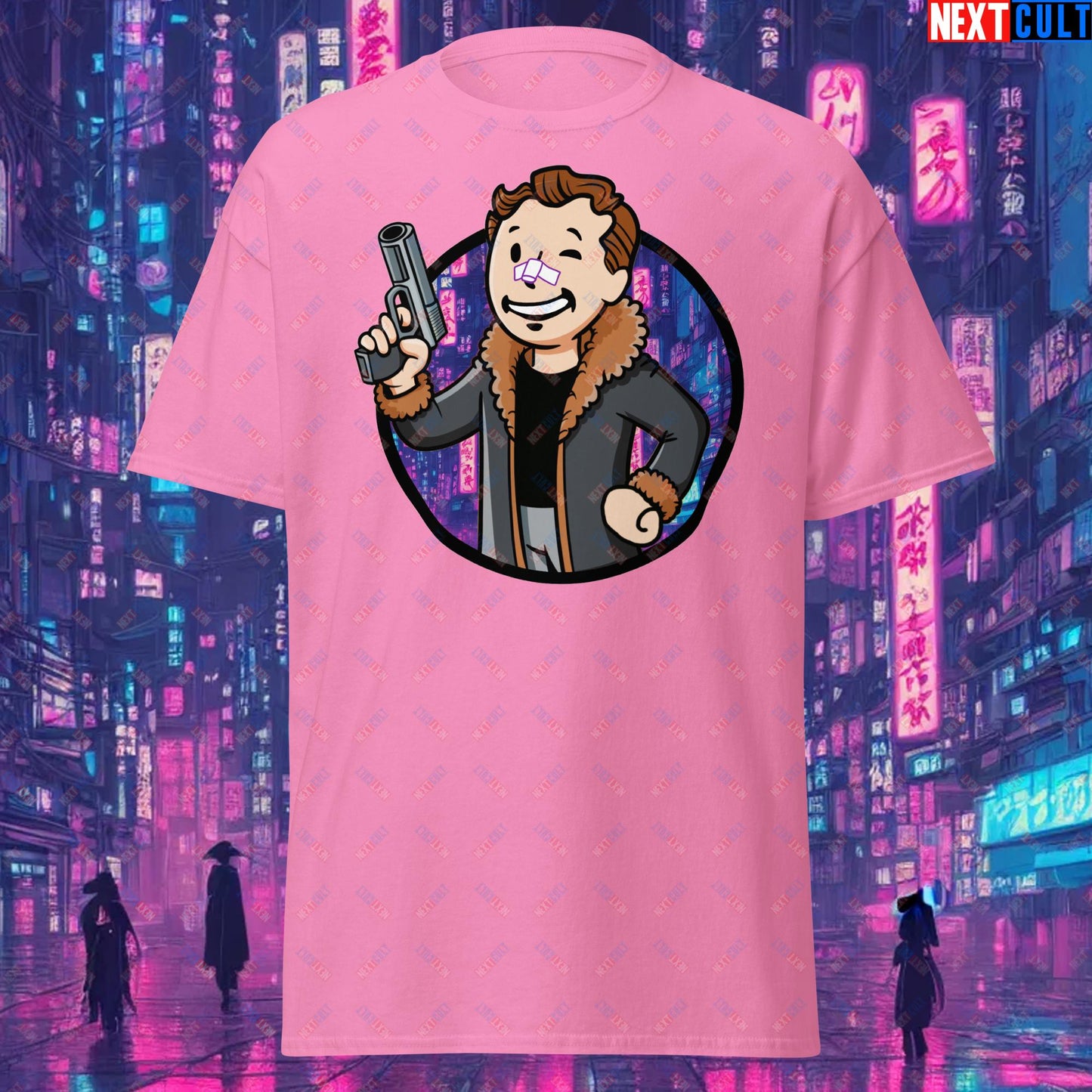 Blade Runner 2049 Ryan Gosling Vault Boy Fallout Funny Meme Cartoon Mashup Unisex tee Next Cult Brand