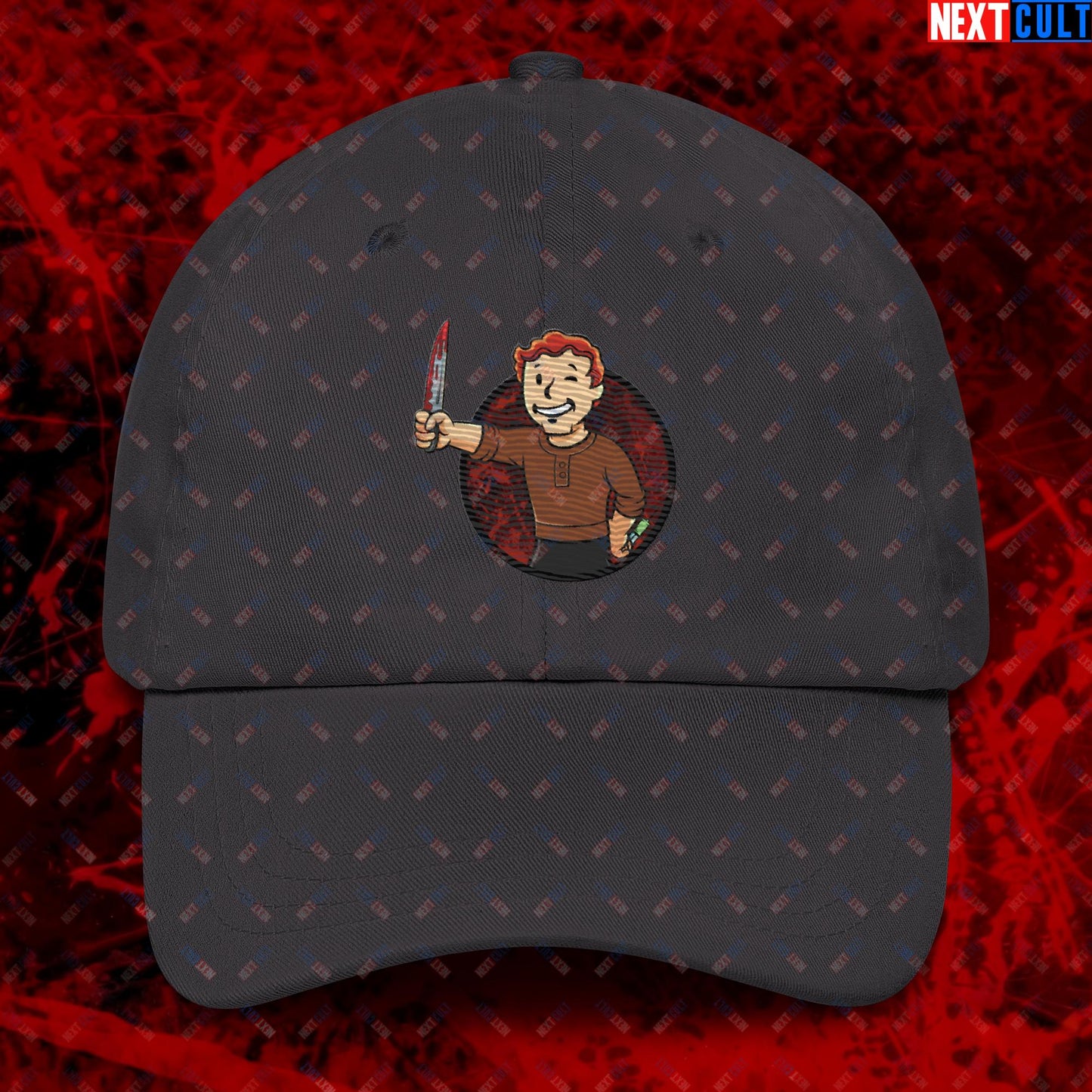 Blood Boy Dexter Morgan Vault Boy Fallout Funny Meme Cartoon Mashup Dad hat Next Cult Brand