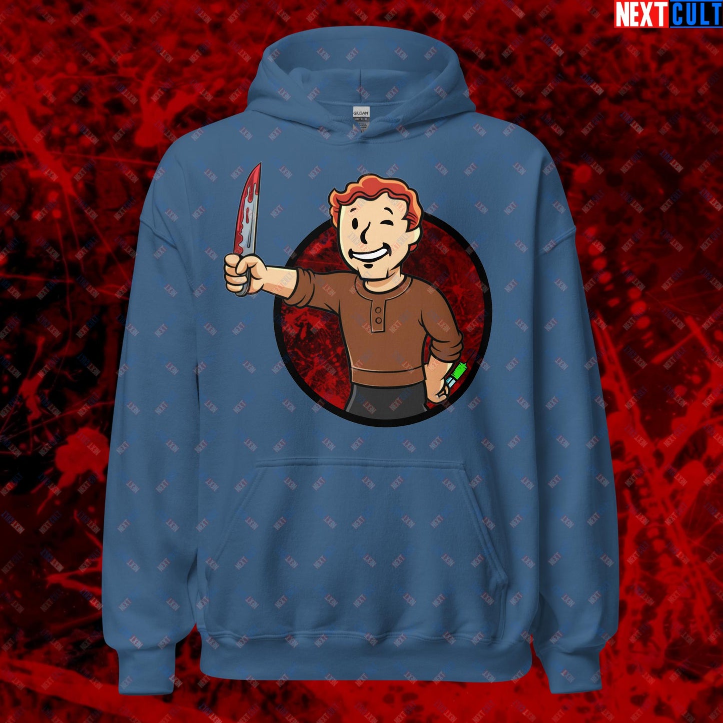 Blood Boy Dexter Morgan Vault Boy Fallout Funny Meme Cartoon Mashup Unisex Hoodie Next Cult Brand