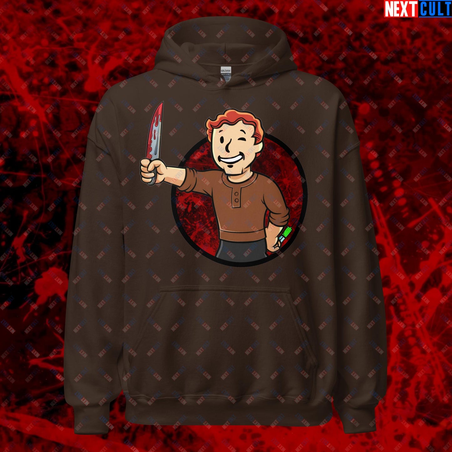 Blood Boy Dexter Morgan Vault Boy Fallout Funny Meme Cartoon Mashup Unisex Hoodie Next Cult Brand