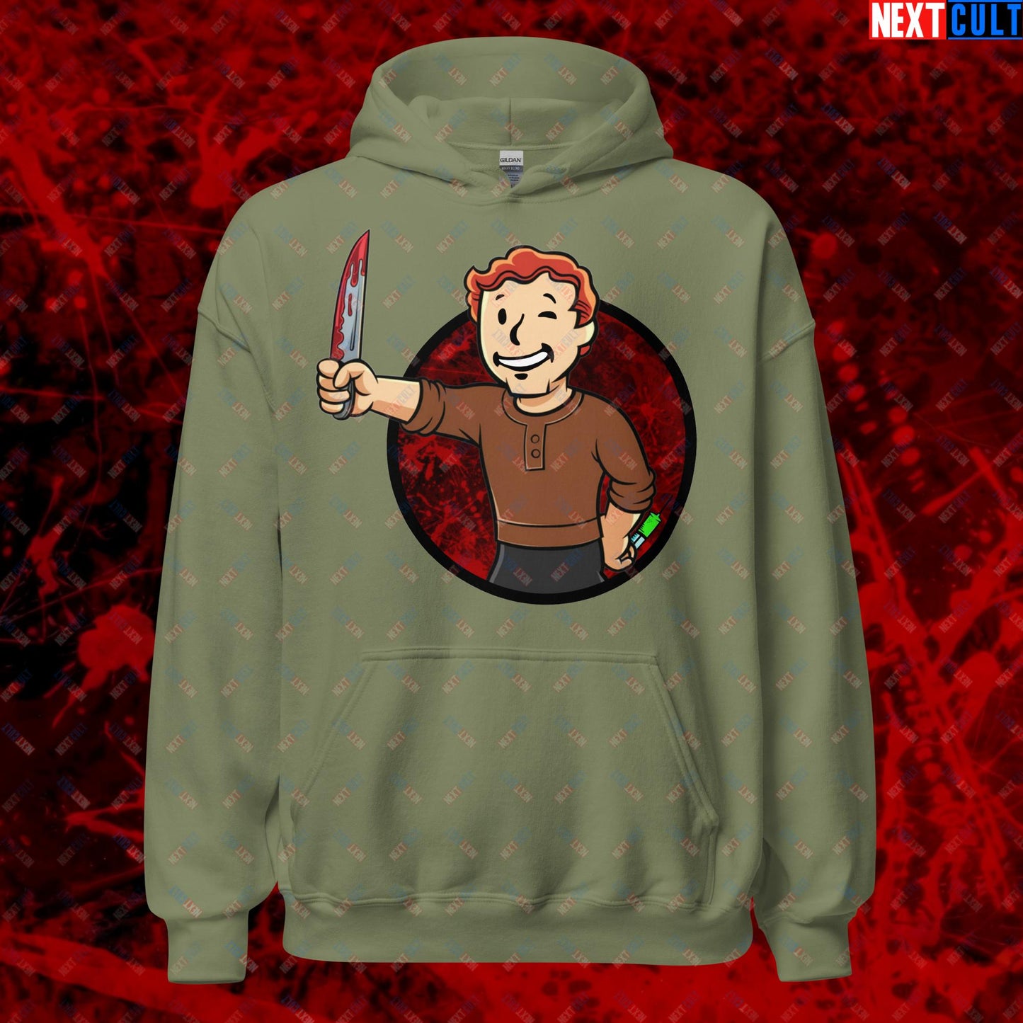 Blood Boy Dexter Morgan Vault Boy Fallout Funny Meme Cartoon Mashup Unisex Hoodie Next Cult Brand