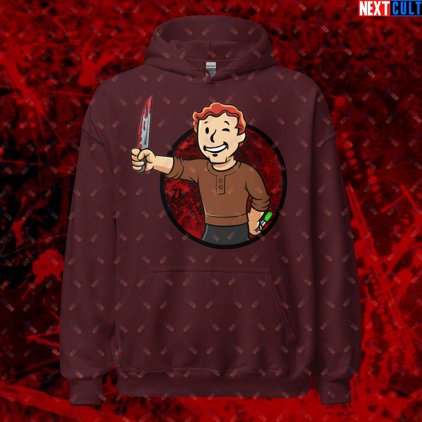 Blood Boy Dexter Morgan Vault Boy Fallout Funny Meme Cartoon Mashup Unisex Hoodie Next Cult Brand