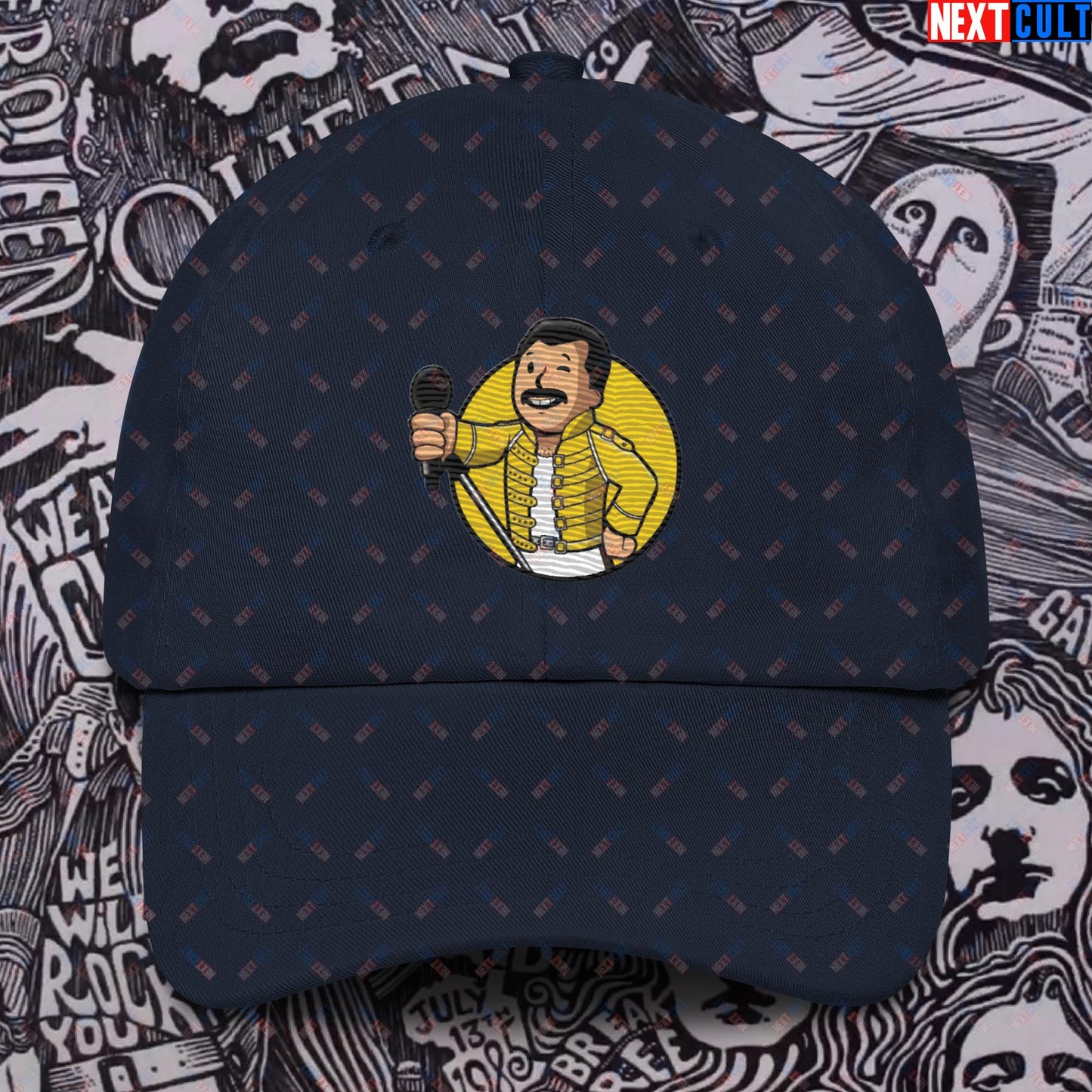 Bohemian Boy Freddie Mercury Queen Vault Boy Fallout Funny Meme Cartoon Mashup Dad hat Next Cult Brand