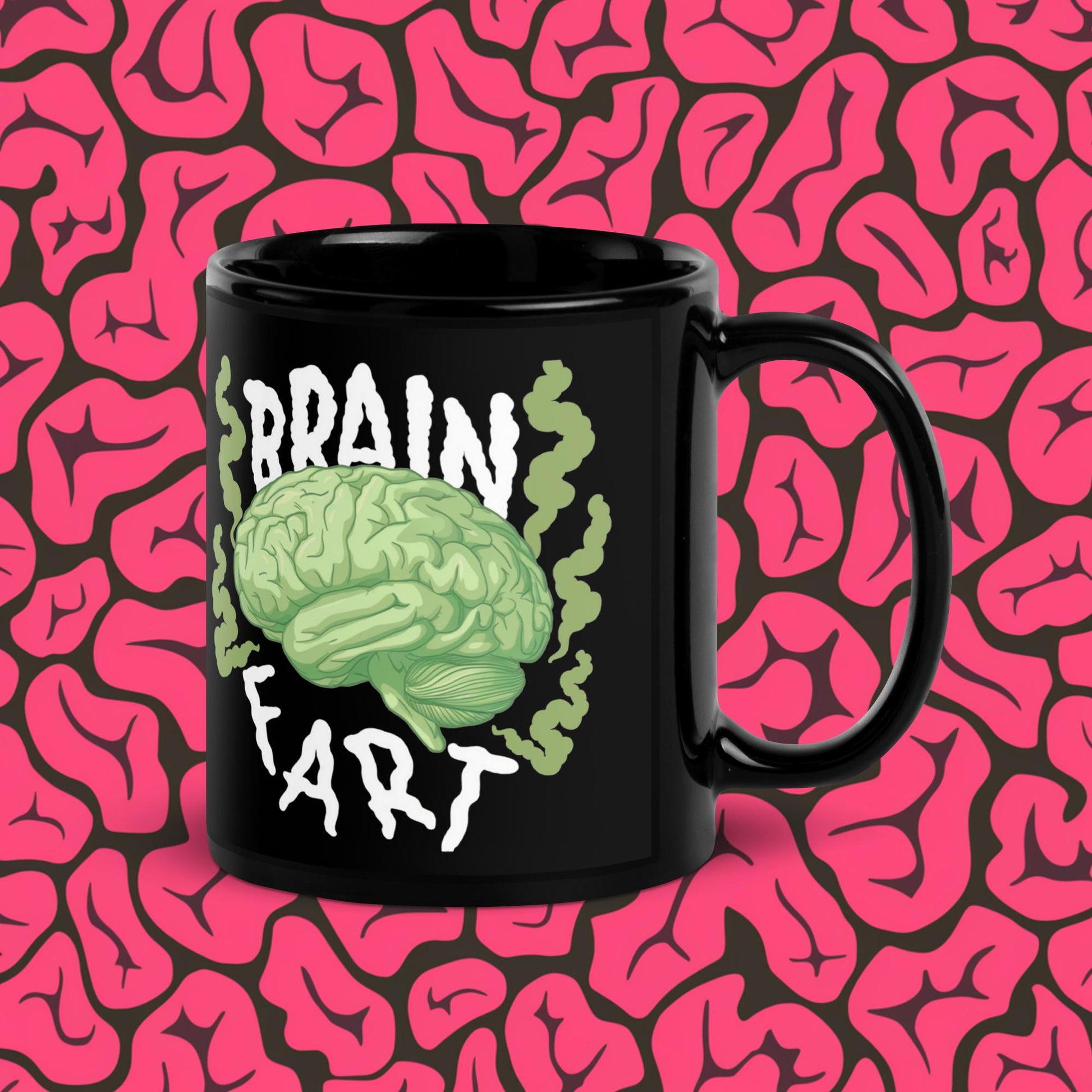 Brain Fart Black Glossy Mug Next Cult Brand
