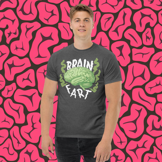 Brain Fart Unisex tee Dark Heather T-shirts Brains Feelings Life Math Next Cult Brand