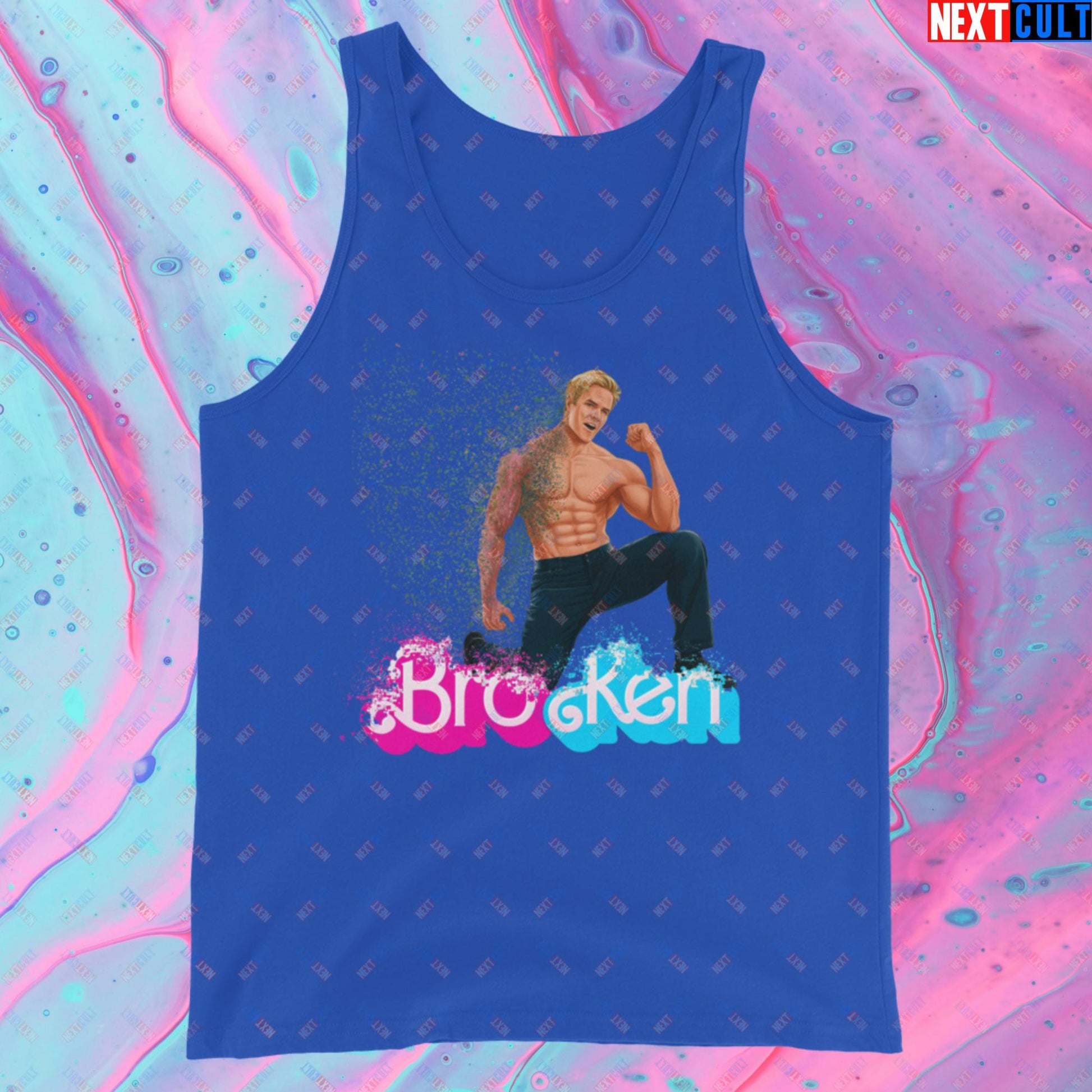 BroKen Funny Ken Barbie Movie Ryan Gosling Tank Top True Royal Tank Tops Barbie Ken Movies Next Cult Brand