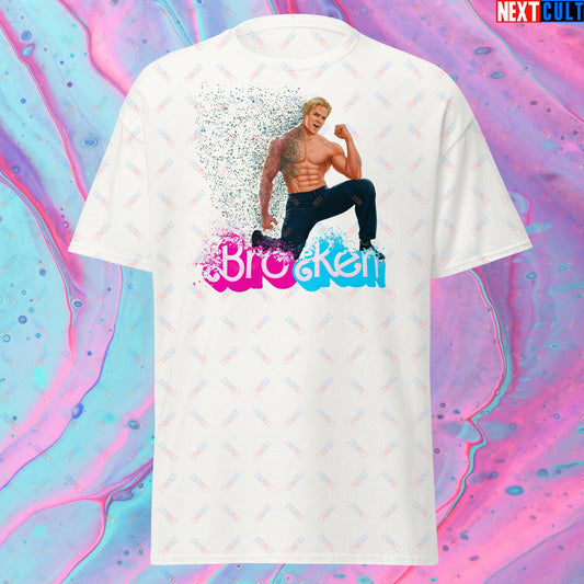 BroKen Funny Ken Barbie Movie Ryan Gosling Unisex tee White T-shirts Barbie Ken Movies Next Cult Brand