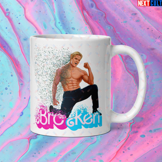 BroKen Funny Ken Barbie Movie Ryan Gosling White glossy mug Next Cult Brand