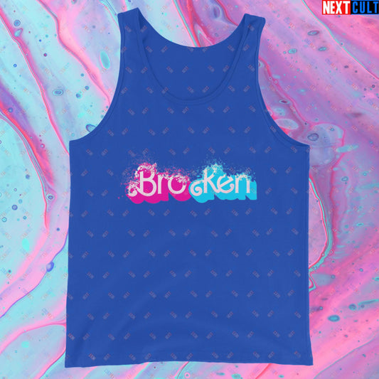 BroKen Funny Ken Barbie Movie Tank Top True Royal Tank Tops Barbie Ken Movies Next Cult Brand