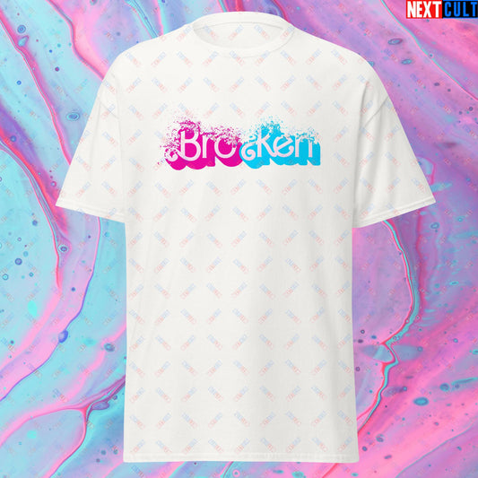 BroKen Funny Ken Barbie Movie Unisex tee White T-shirts Barbie Ken Movies Next Cult Brand