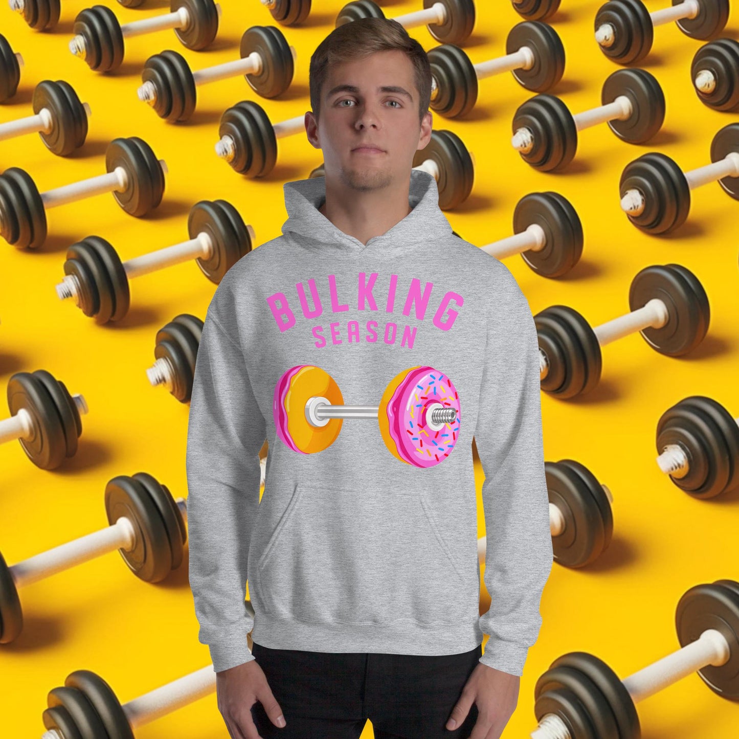 Bulking Season Donut Dumbbell Donuts Barbell Funny Bulk Diet Gym Workout Fitness Bodybuilding Unisex Hoodie Next Cult Brand