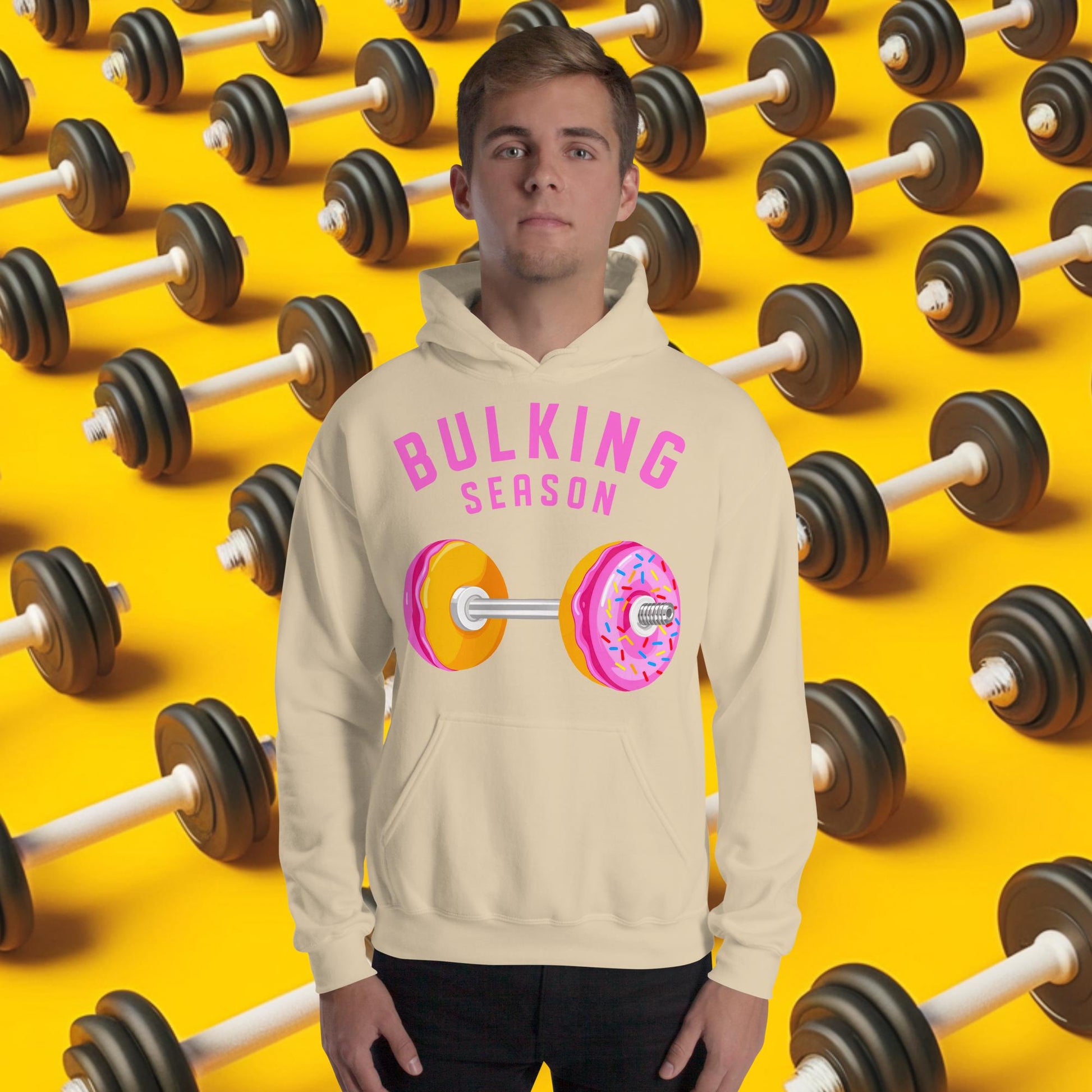 Bulking Season Donut Dumbbell Donuts Barbell Funny Bulk Diet Gym Workout Fitness Bodybuilding Unisex Hoodie Next Cult Brand