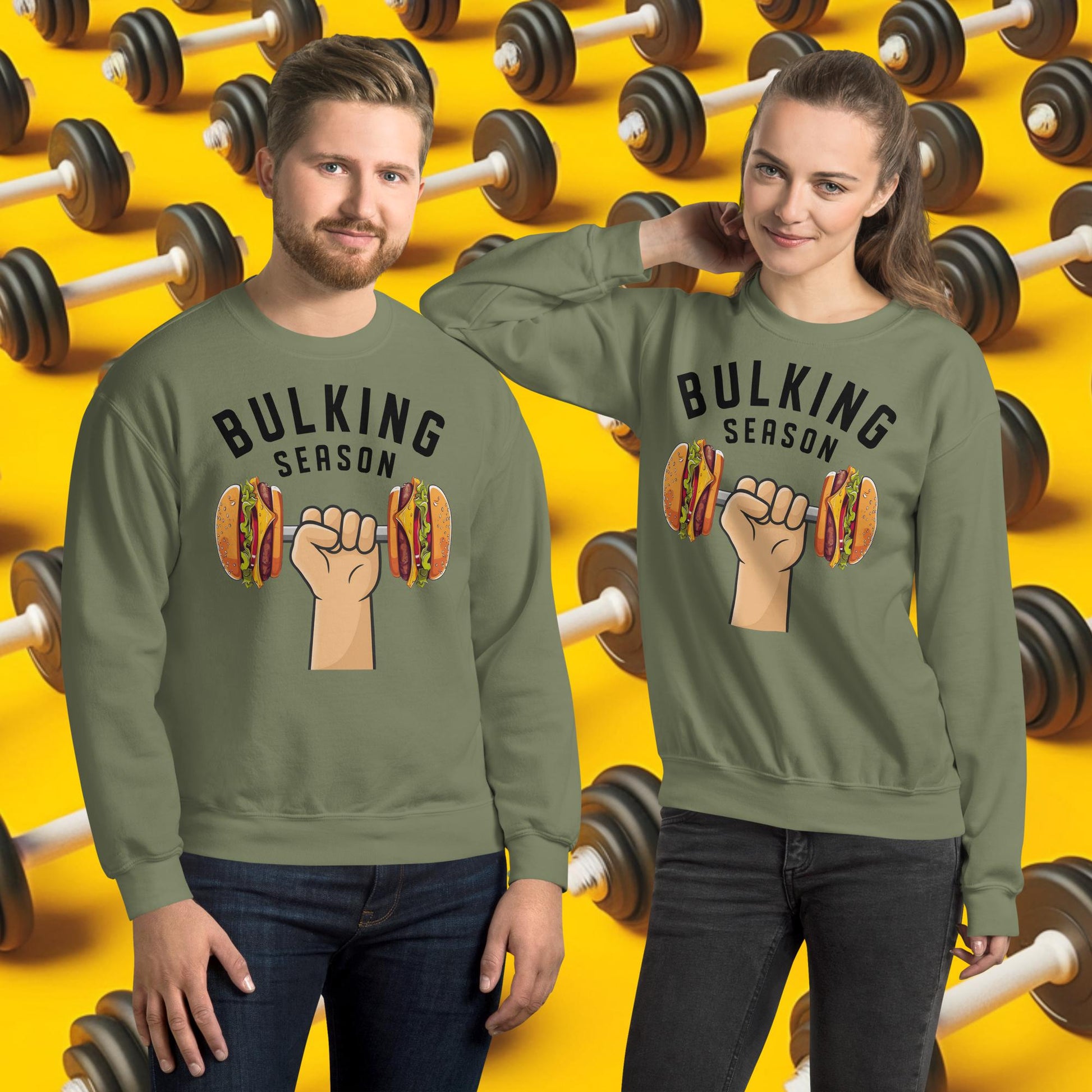 Bulking Season Funny Bulk Diet Gym Workout Fitness Unisex Sweatshirt Next Cult Brand