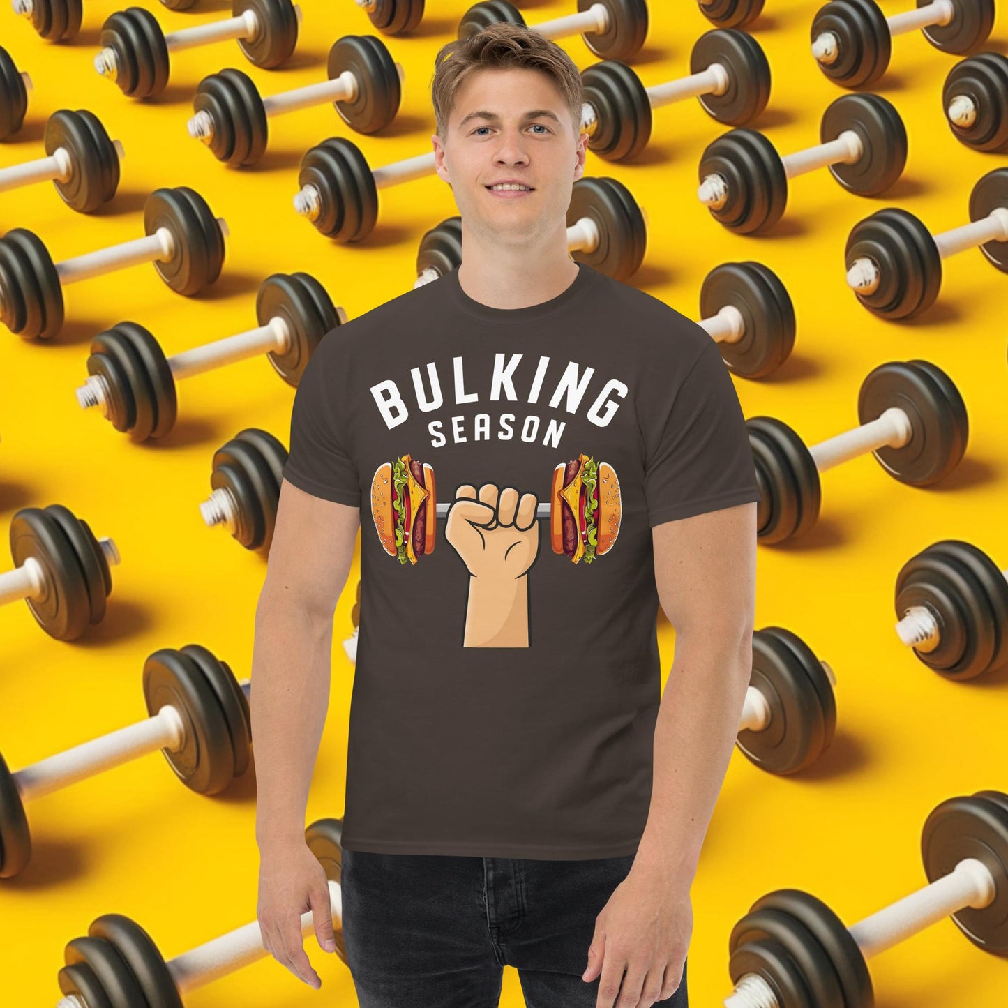 Bulking Season Funny Bulk Diet Gym Workout Fitness tee Dark Chocolate T-shirts Bodybuilding Bulking Burgers Fast Food Fitness Gym Workout Next Cult Brand