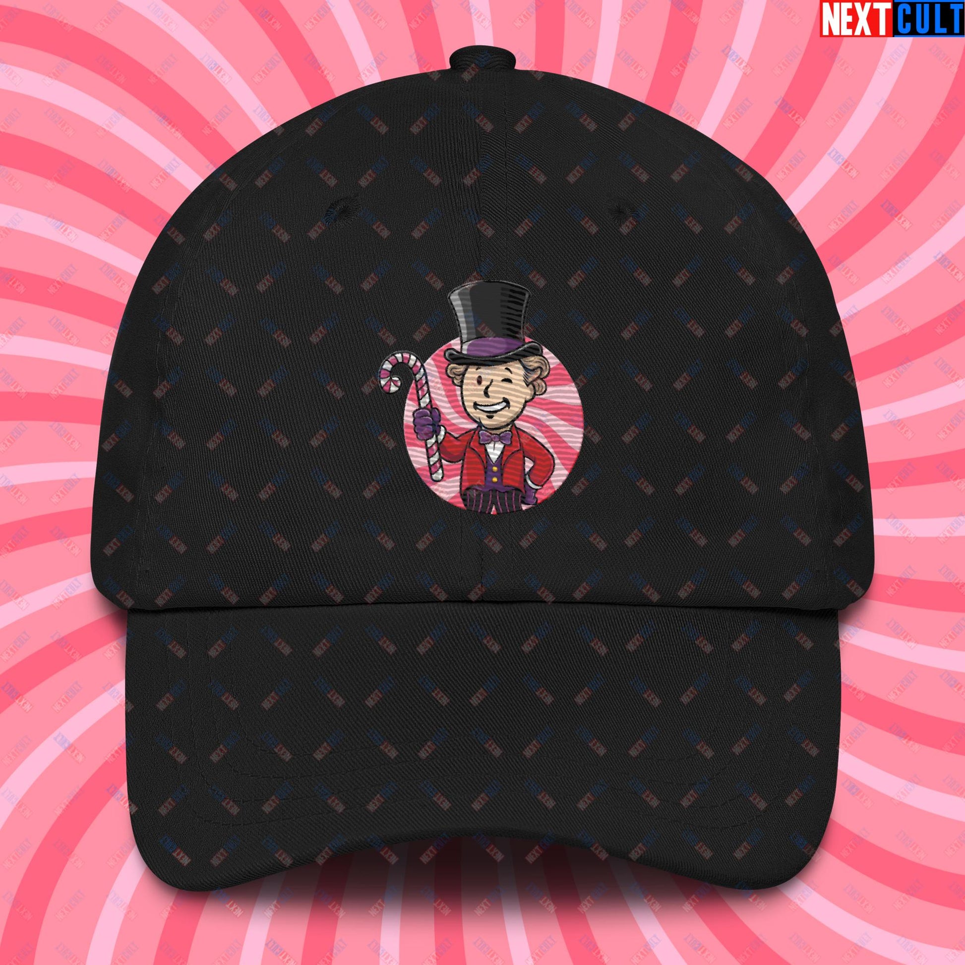 Candy Boy Willy Wonka Vault Boy Fallout Funny Meme Cartoon Mashup Dad hat Next Cult Brand