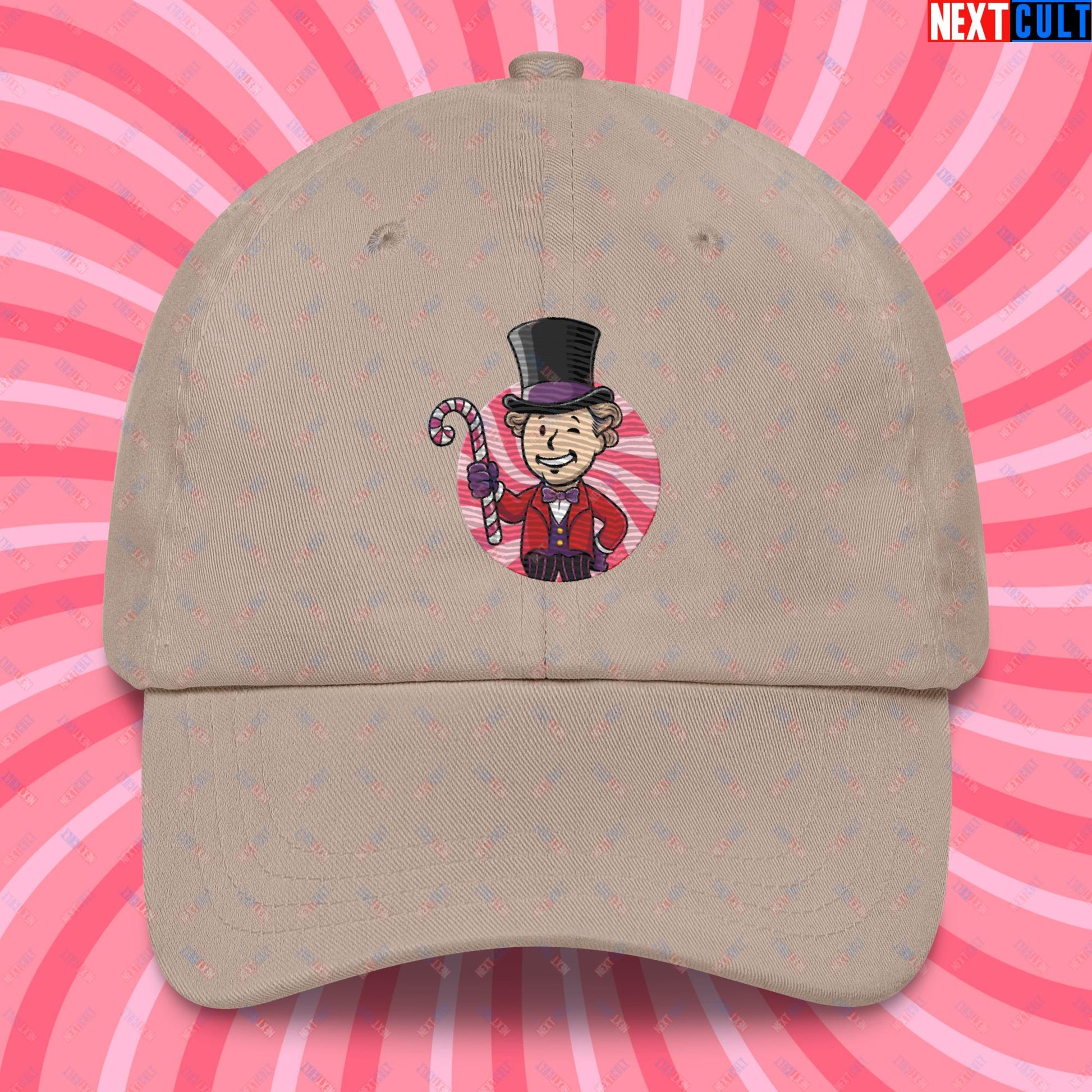 Candy Boy Willy Wonka Vault Boy Fallout Funny Meme Cartoon Mashup Dad hat Next Cult Brand