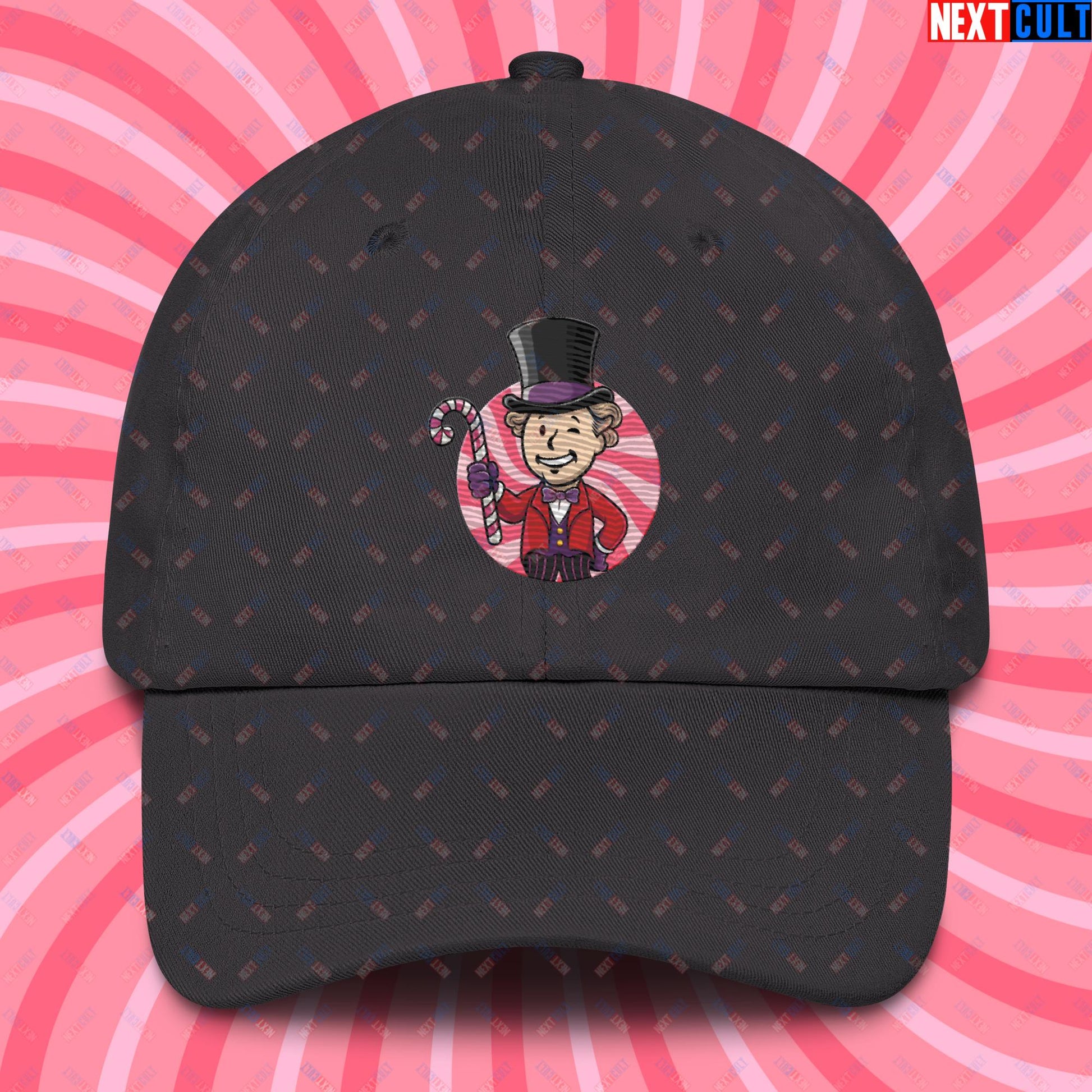 Candy Boy Willy Wonka Vault Boy Fallout Funny Meme Cartoon Mashup Dad hat Next Cult Brand