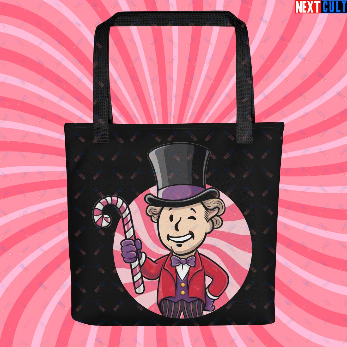 Candy Boy Willy Wonka Vault Boy Fallout Funny Meme Cartoon Mashup Tote bag Next Cult Brand