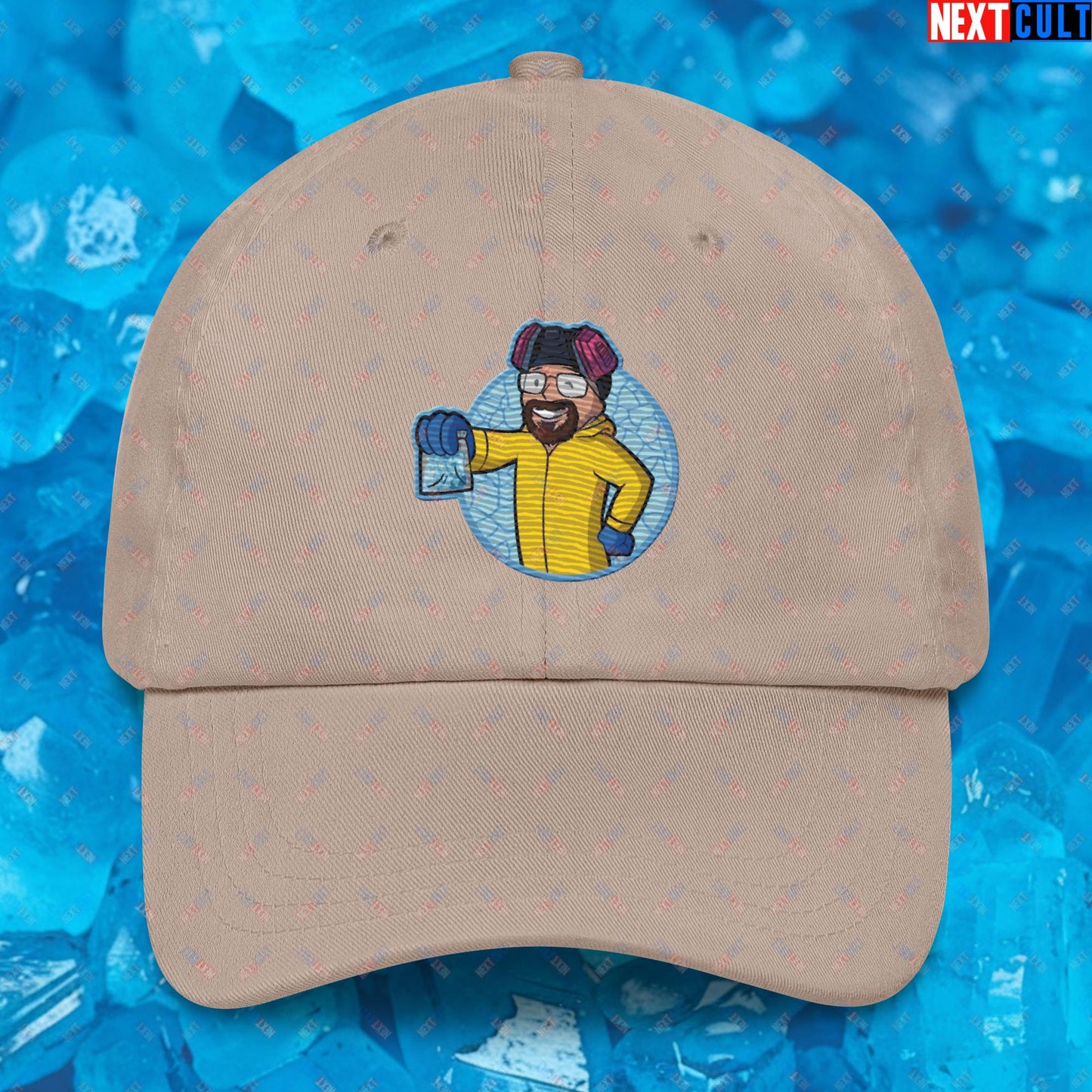 Chemistry Boy Walter White Breaking Bad Vault Boy Fallout Funny Meme Cartoon Mashup Dad hat Next Cult Brand