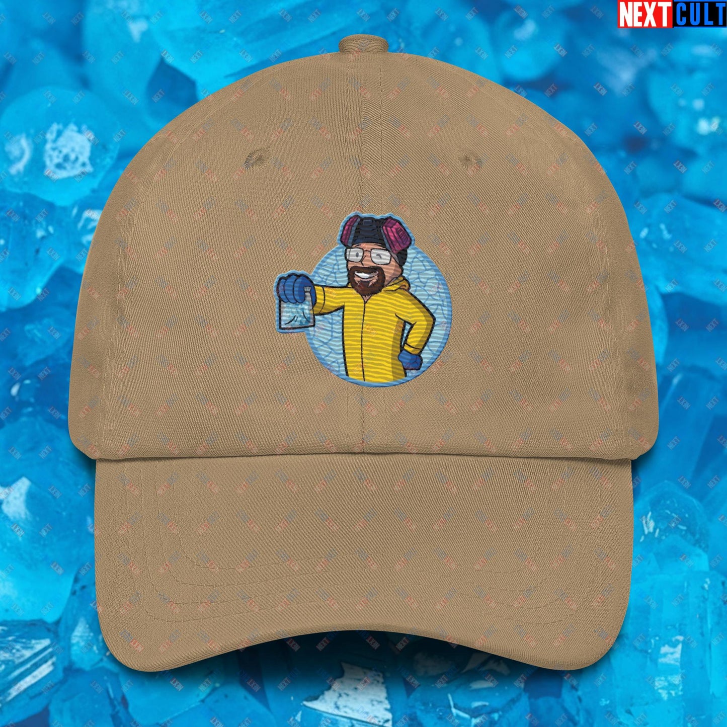 Chemistry Boy Walter White Breaking Bad Vault Boy Fallout Funny Meme Cartoon Mashup Dad hat Next Cult Brand