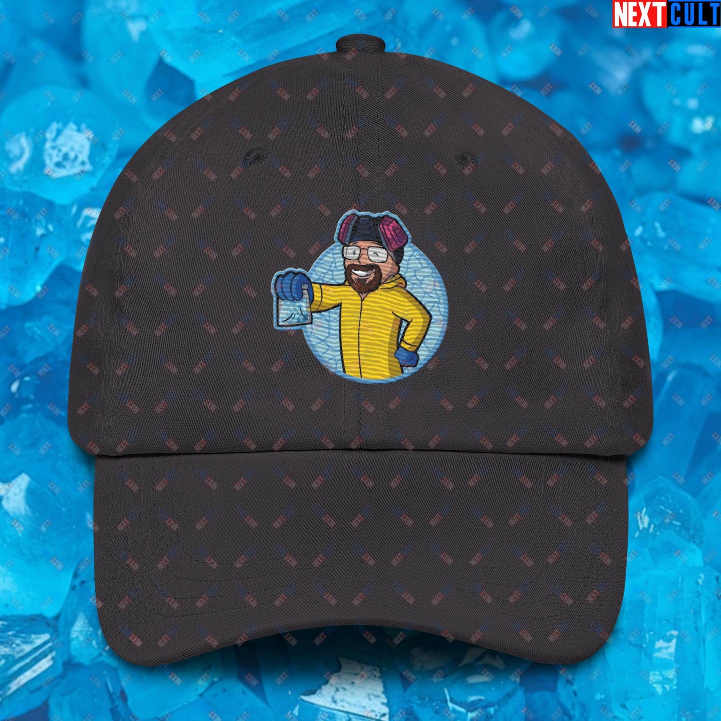 Chemistry Boy Walter White Breaking Bad Vault Boy Fallout Funny Meme Cartoon Mashup Dad hat Next Cult Brand