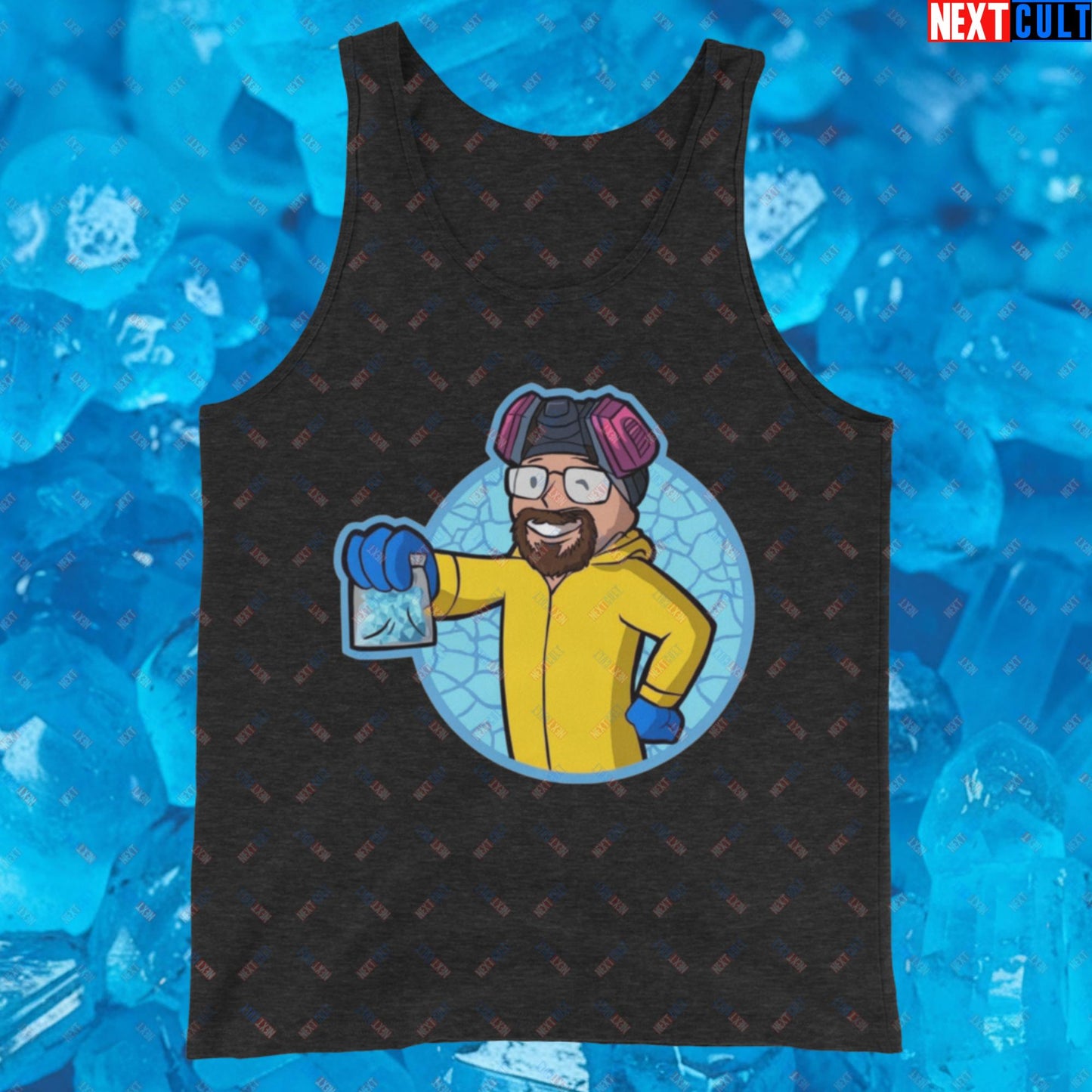 Chemistry Boy Walter White Breaking Bad Vault Boy Fallout Funny Meme Cartoon Mashup Tank Top Next Cult Brand