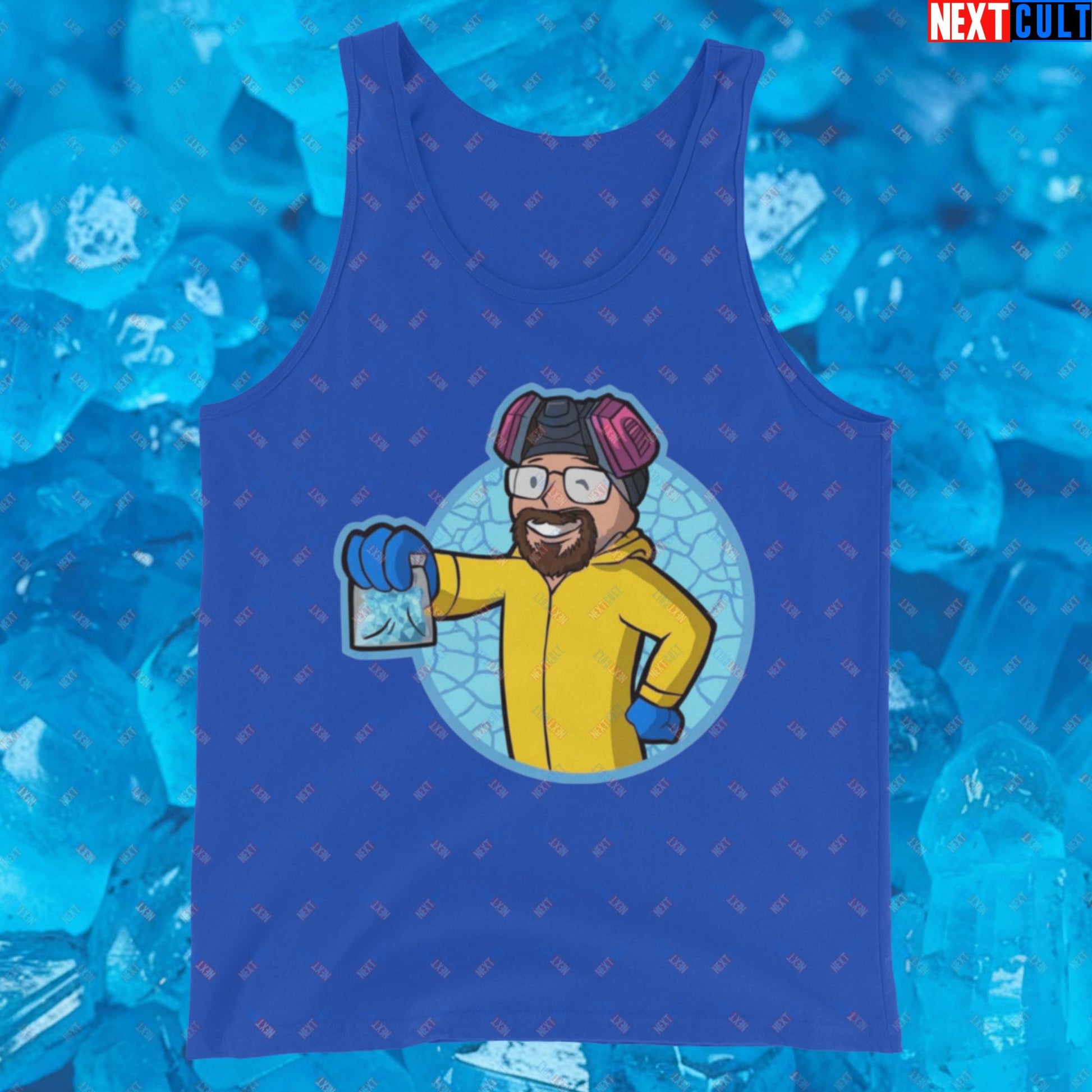 Chemistry Boy Walter White Breaking Bad Vault Boy Fallout Funny Meme Cartoon Mashup Tank Top Next Cult Brand