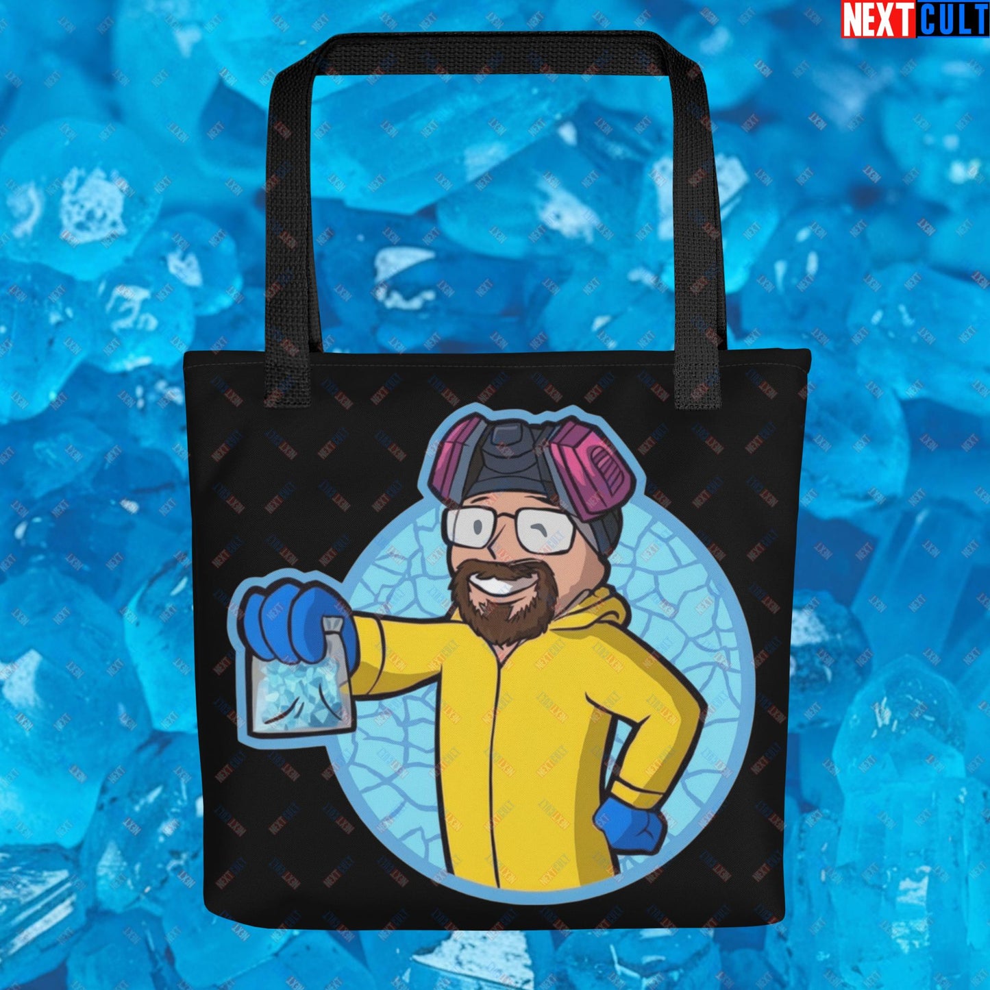 Chemistry Boy Walter White Breaking Bad Vault Boy Fallout Funny Meme Cartoon Mashup Tote bag Default Title Bags Breaking Bad Fallout TV Shows Vault Boy Next Cult Brand