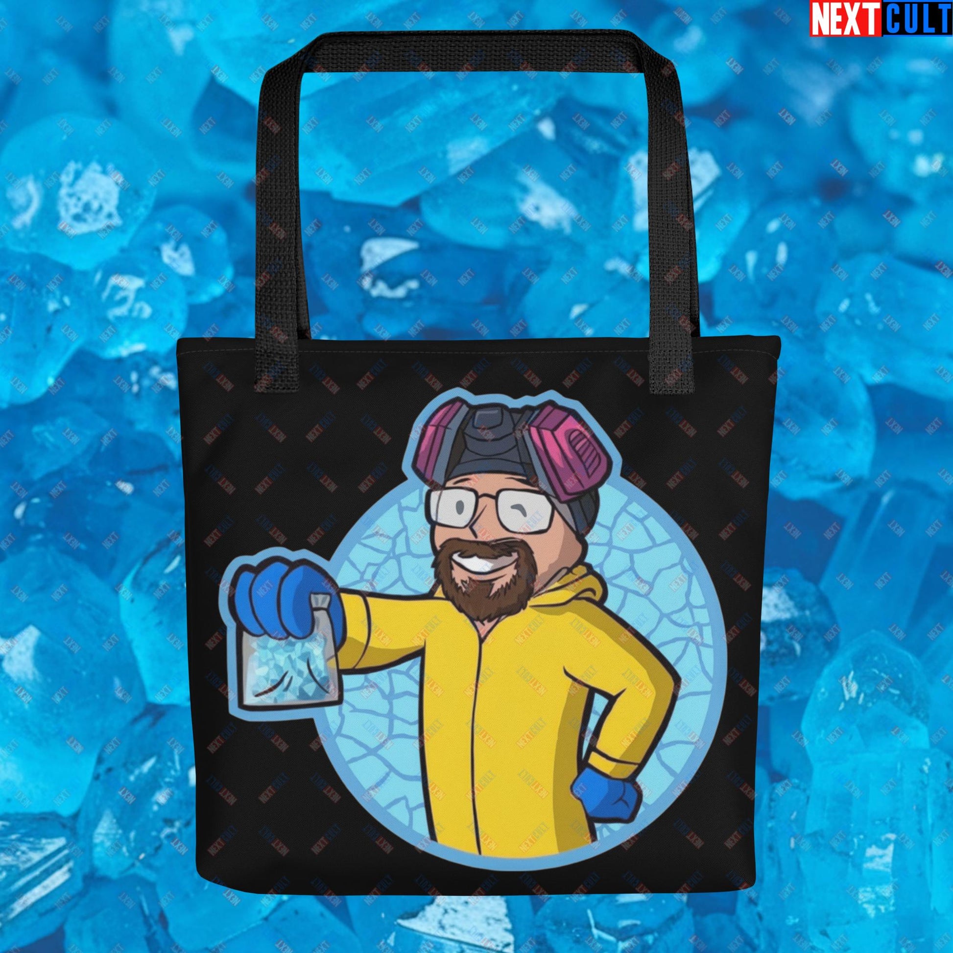 Chemistry Boy Walter White Breaking Bad Vault Boy Fallout Funny Meme Cartoon Mashup Tote bag Next Cult Brand