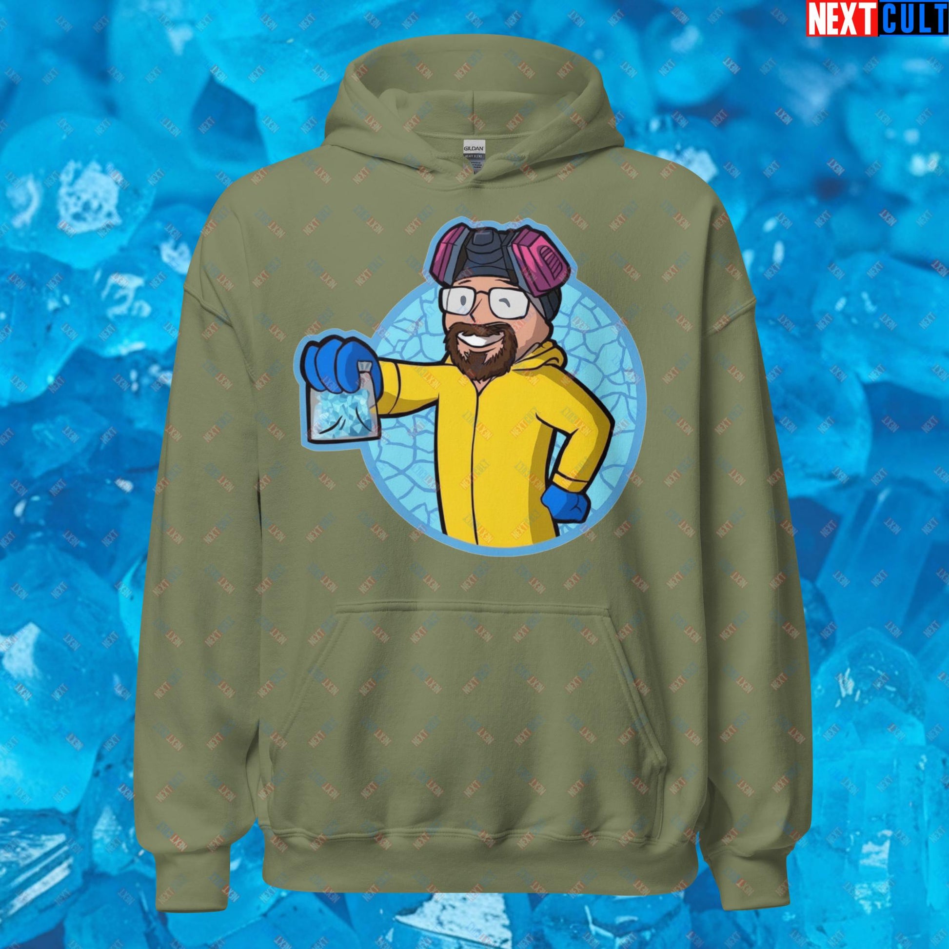 Chemistry Boy Walter White Breaking Bad Vault Boy Fallout Funny Meme Cartoon Mashup Unisex Hoodie Next Cult Brand