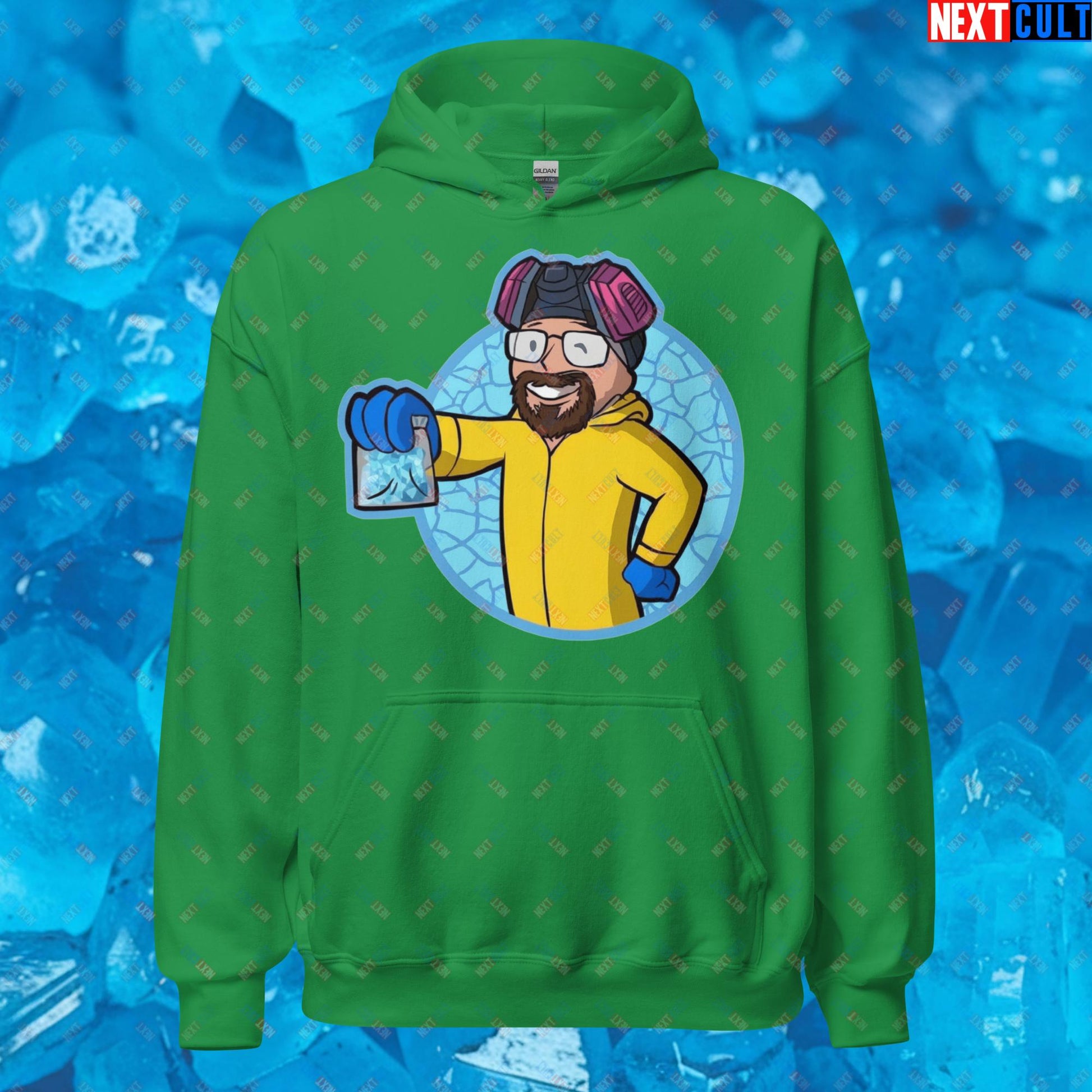 Chemistry Boy Walter White Breaking Bad Vault Boy Fallout Funny Meme Cartoon Mashup Unisex Hoodie Next Cult Brand