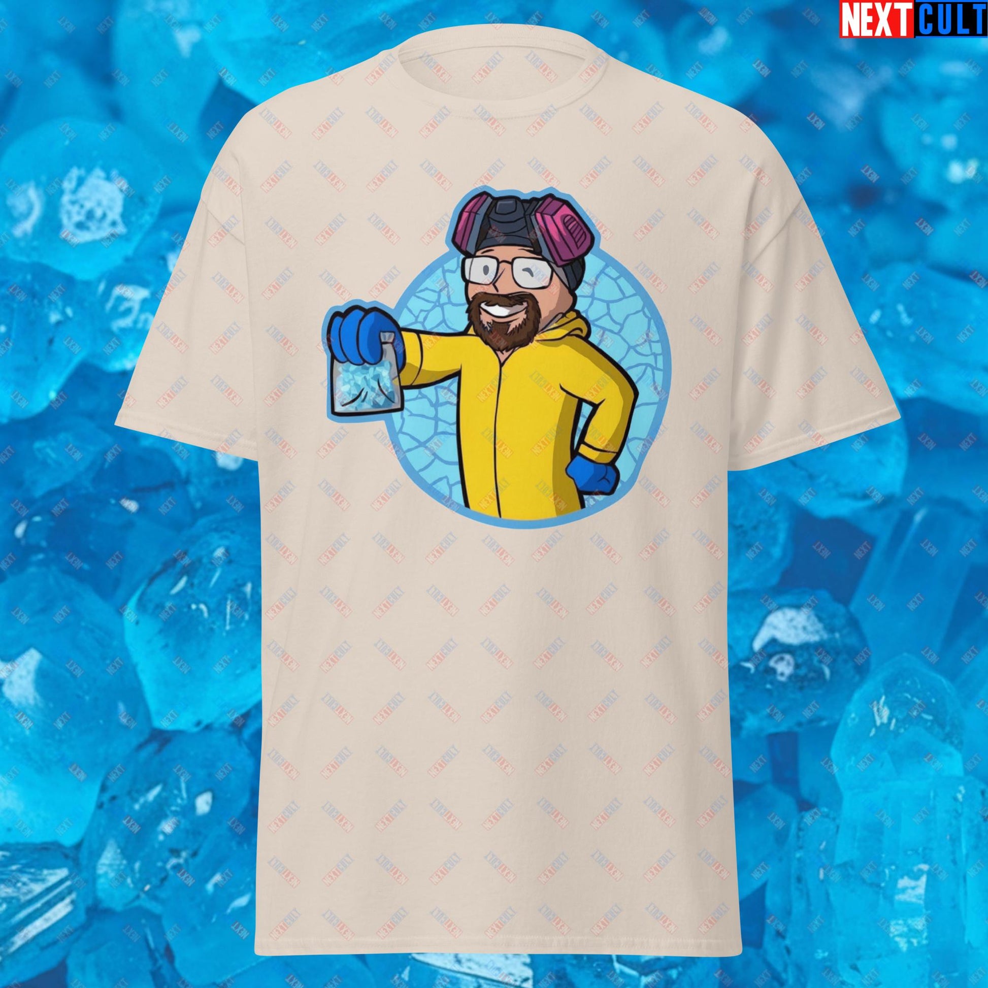 Chemistry Boy Walter White Breaking Bad Vault Boy Fallout Funny Meme Cartoon Mashup Unisex tee T-shirts Next Cult Brand